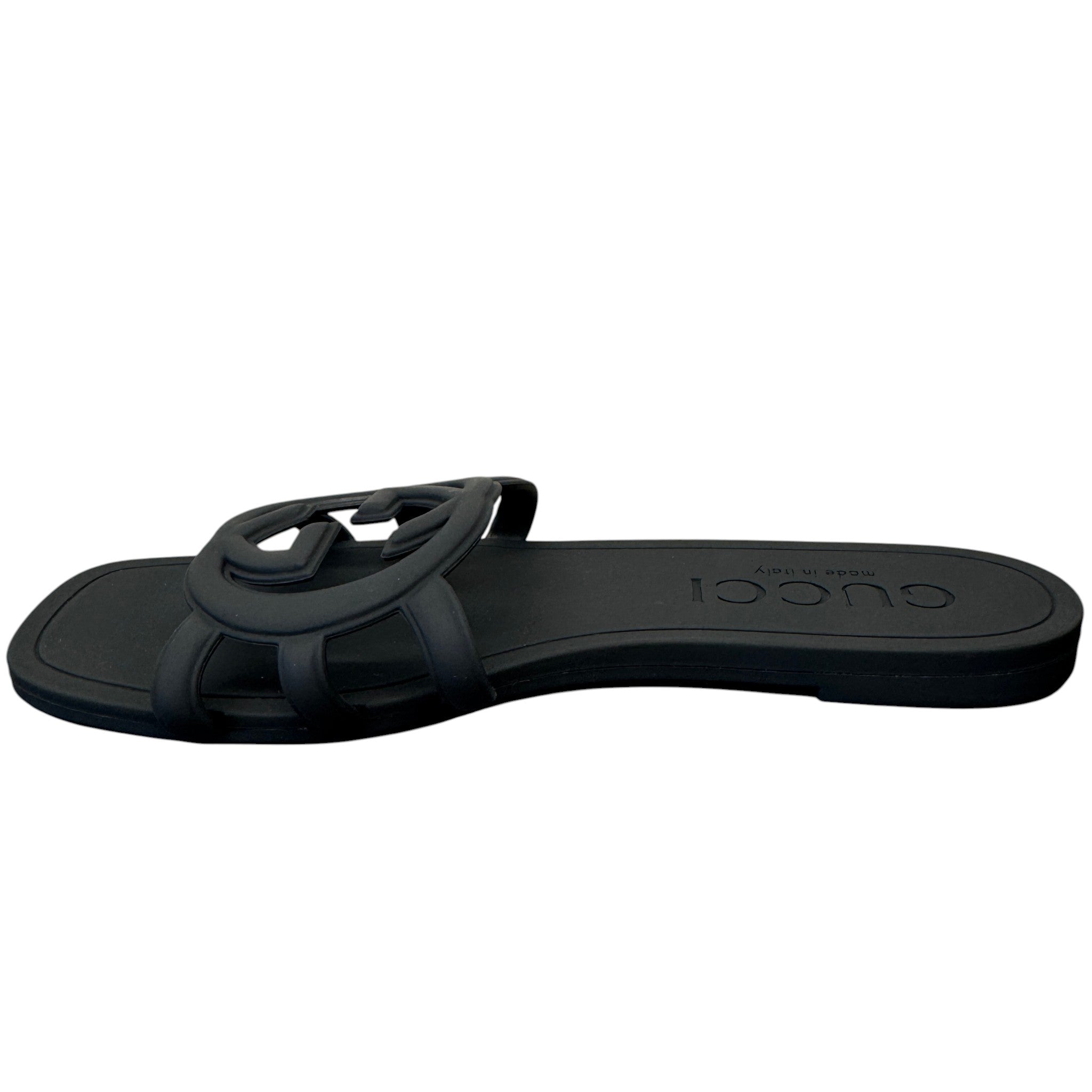 Women's Interlocking G Slides Black Size EU 39 / UK 6