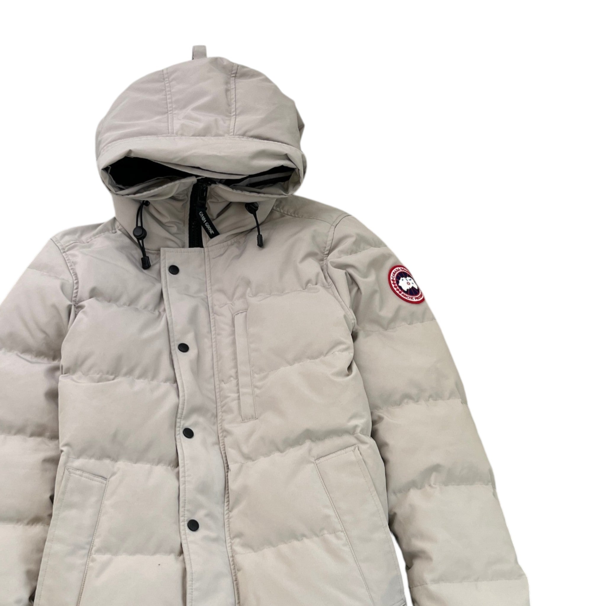Men's Carson Fur Limestone Down Jacket Beige Size M