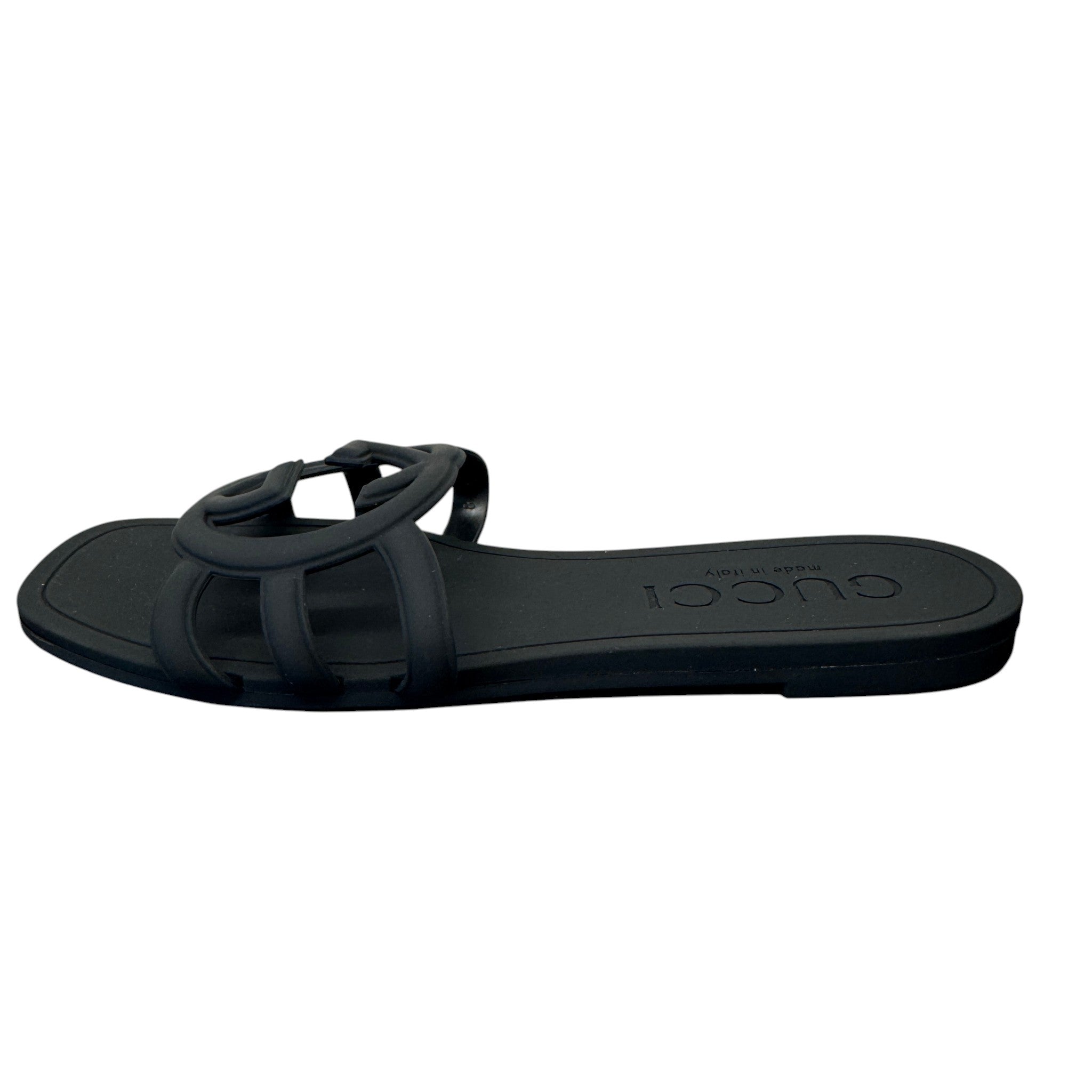 Women's Interlocking G Slides Black Size EU 39 / UK 6