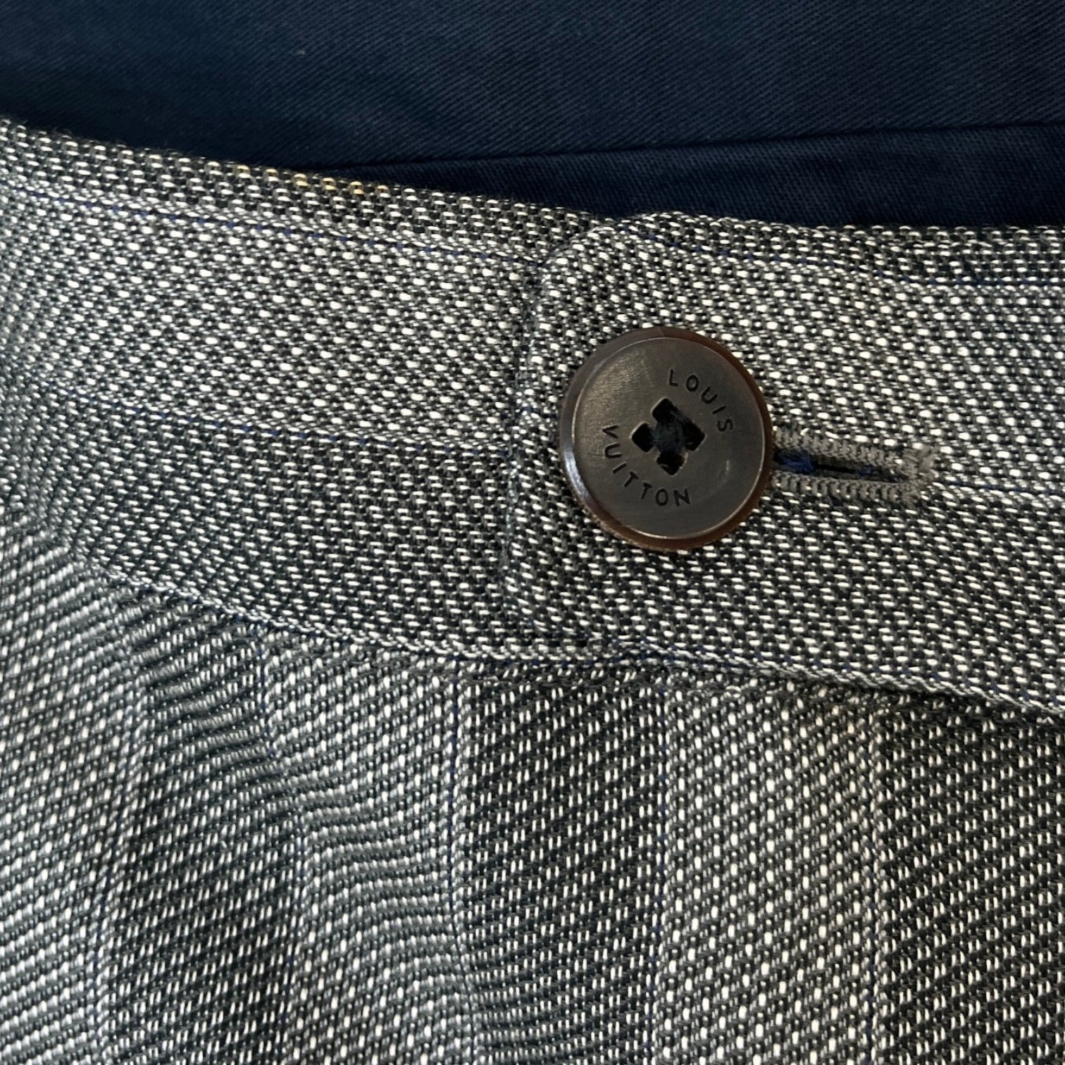 Men's Lv Striped Trousers Grey Size IT 44 / UK 28