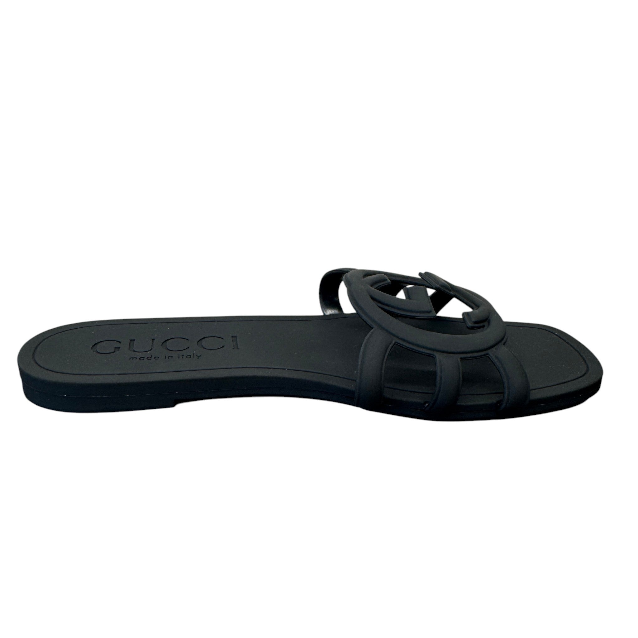 Women's Interlocking G Slides Black Size EU 39 / UK 6