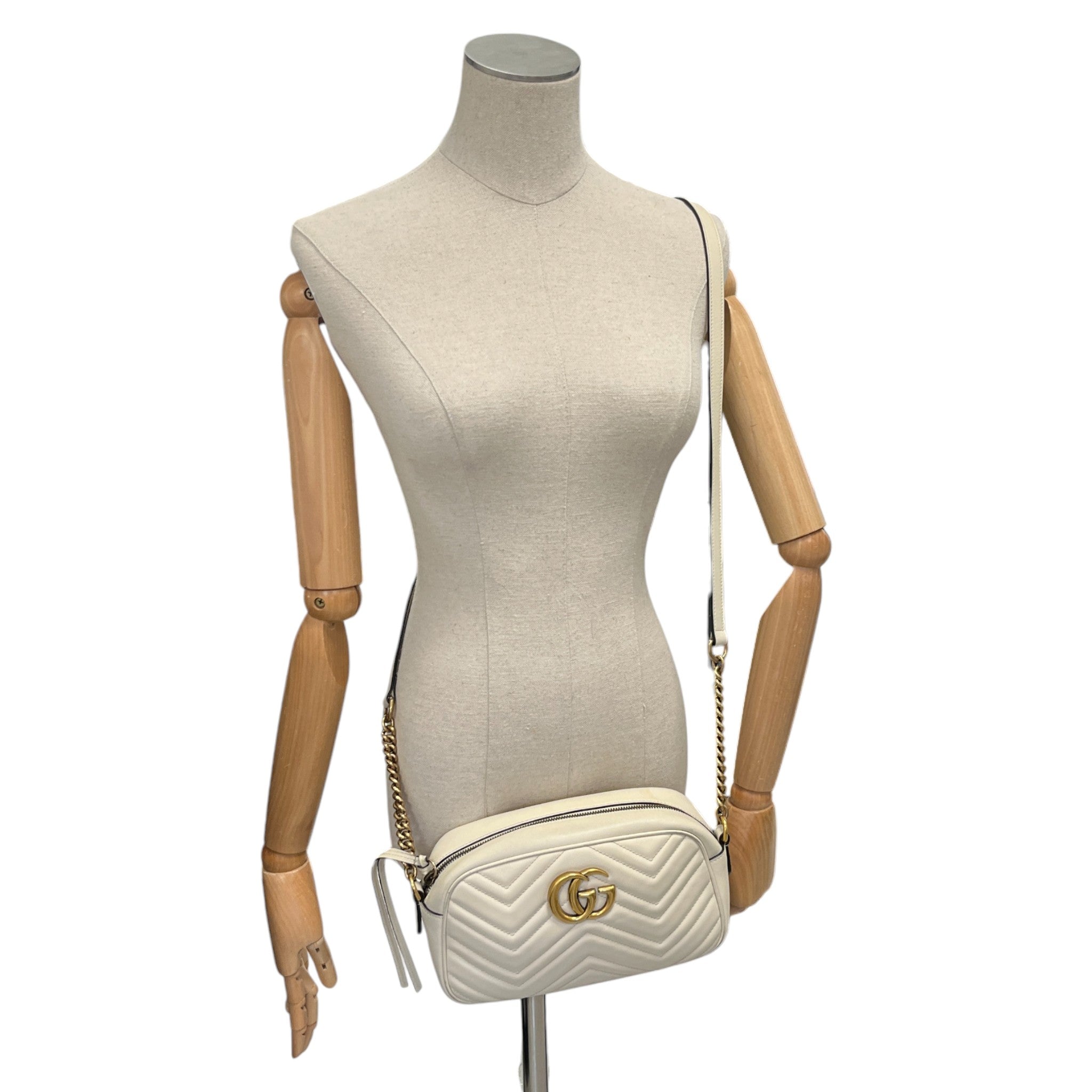 Women's Gg Marmont Camera Bag Cream