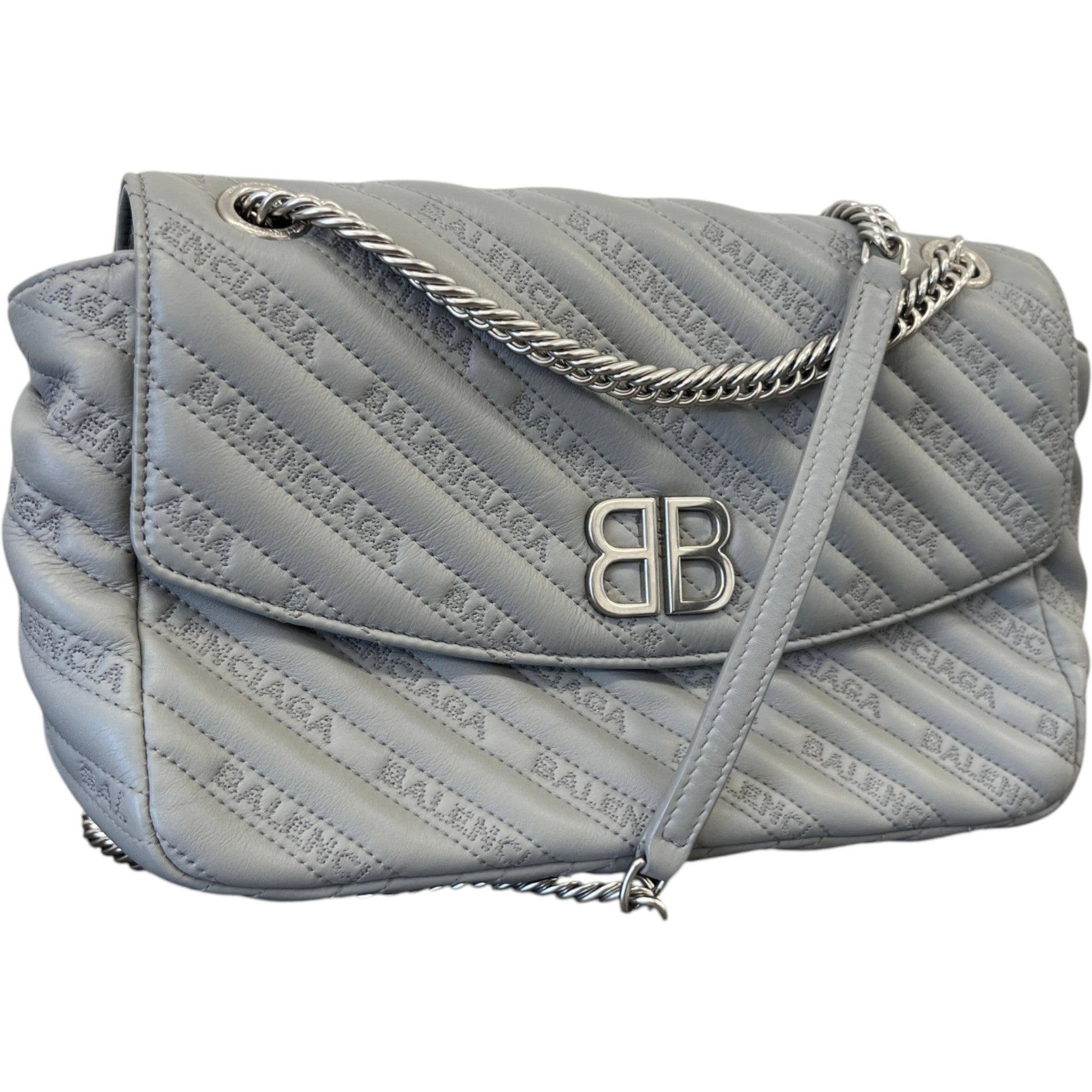 Women's Bb Quilted Embossed Bag Grey