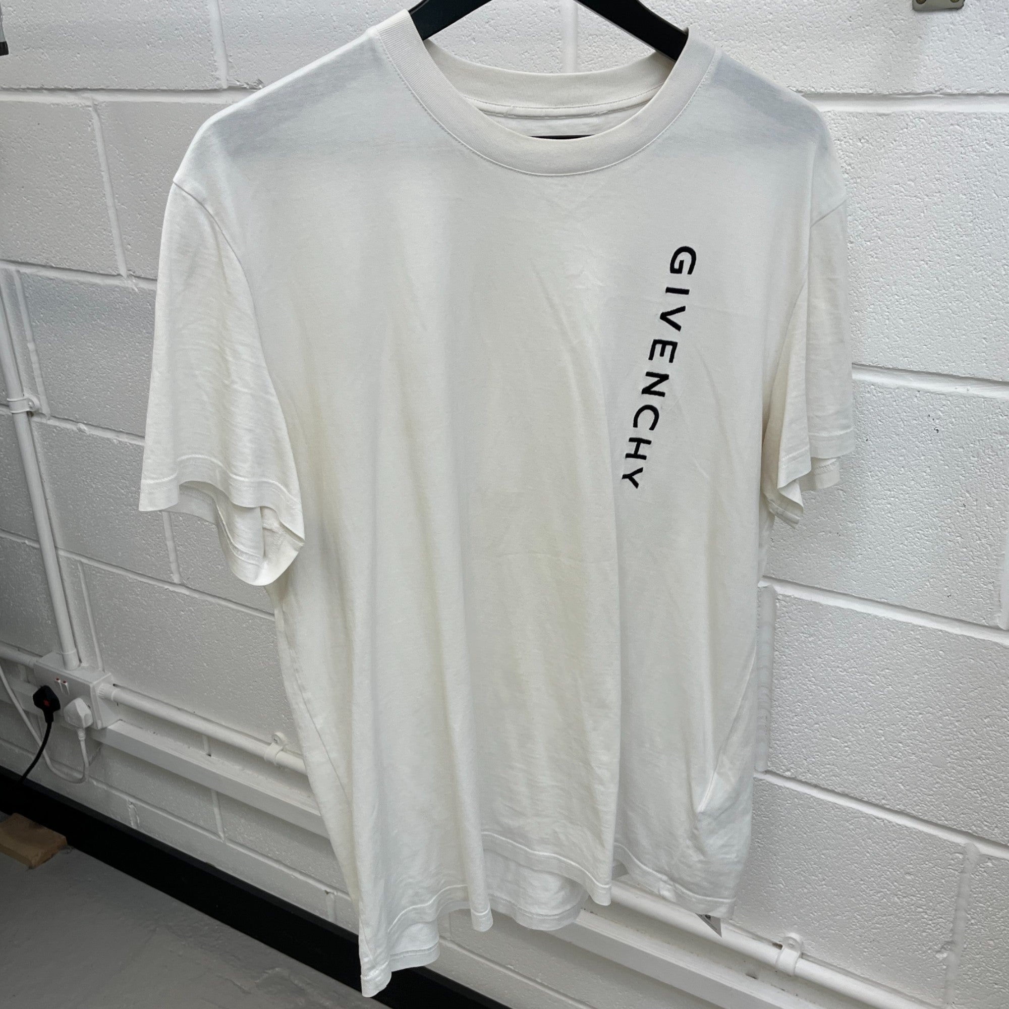 Men's Logo Print T-Shirt White Size XL