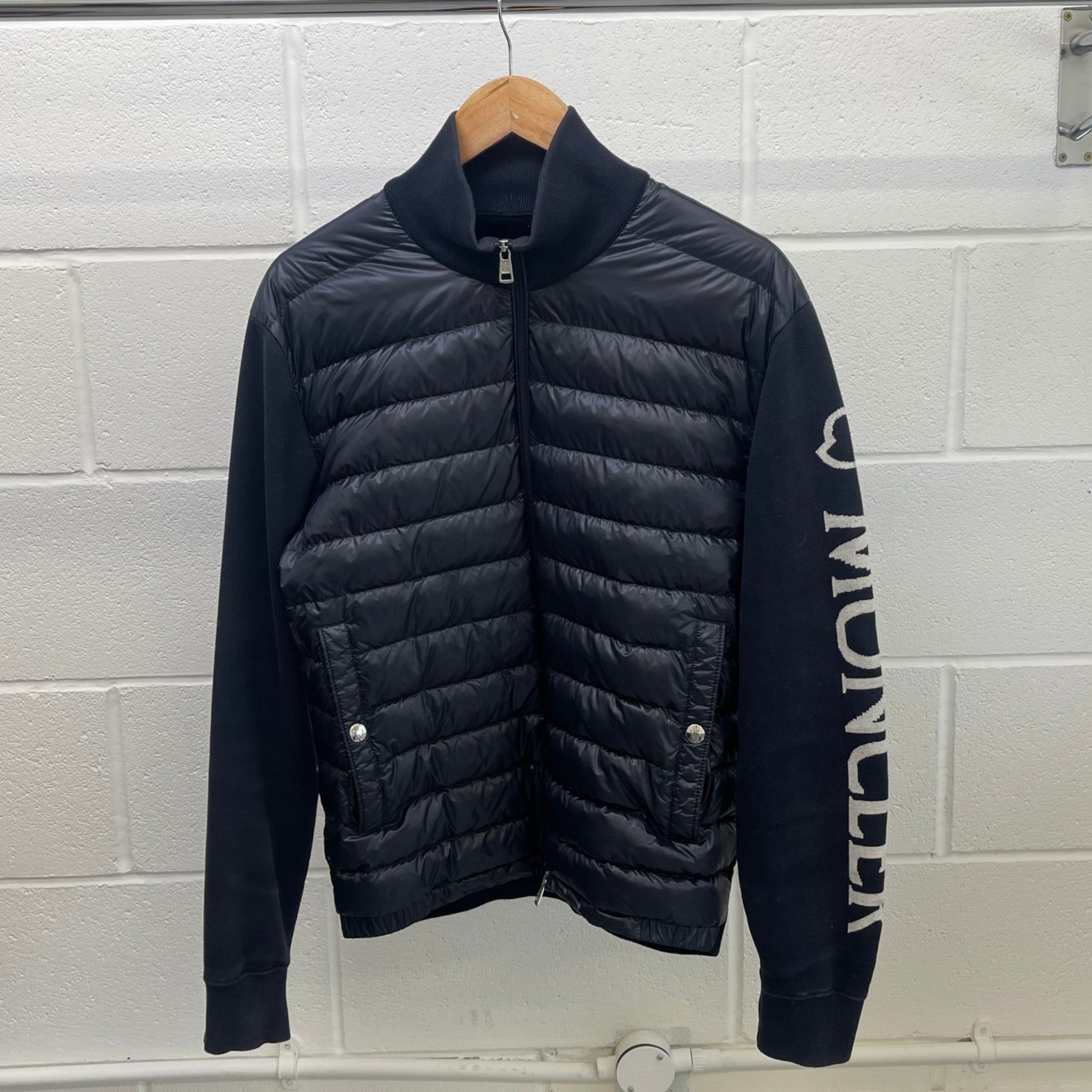 Men's Cardigan Tricot Jacket Navy Size L