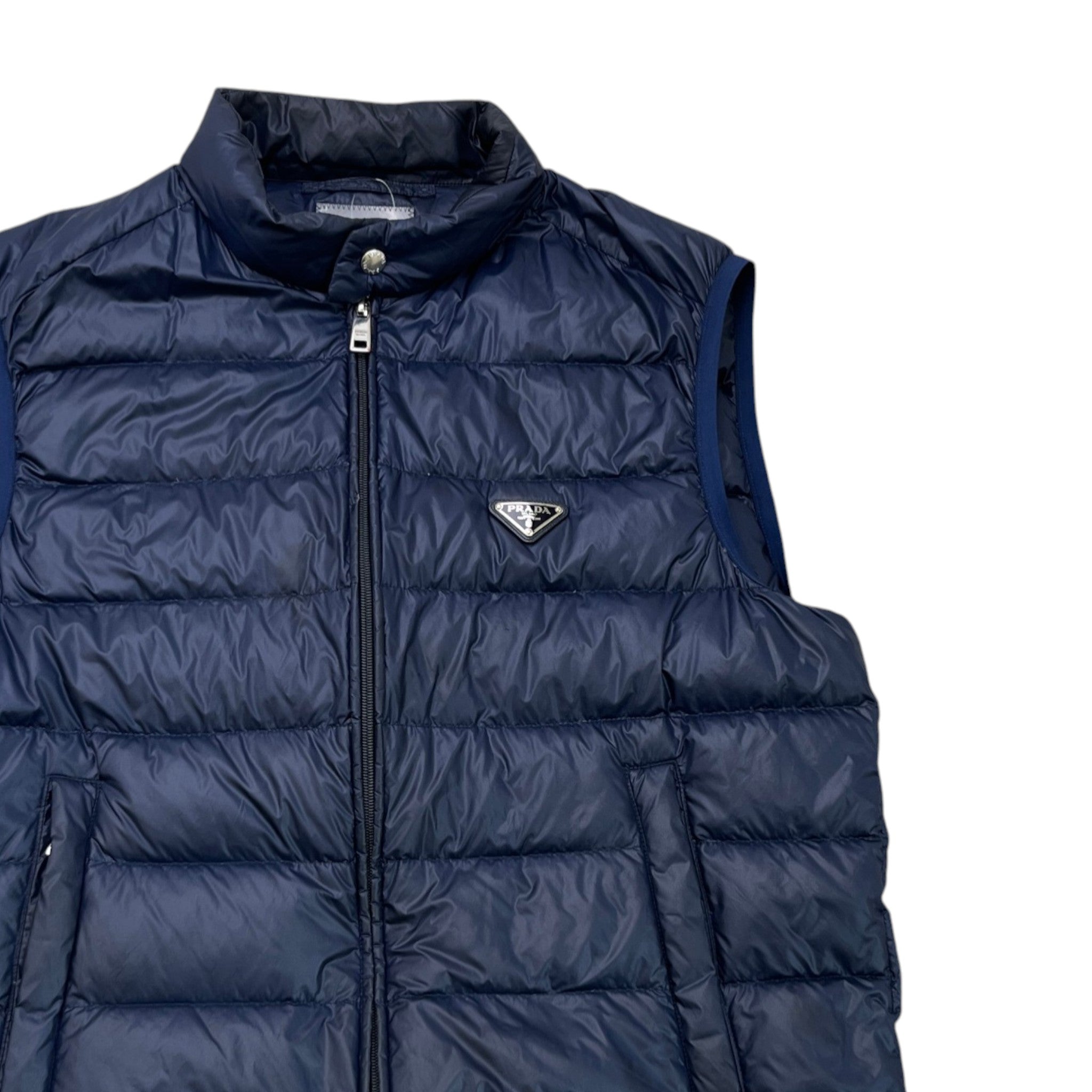 Men's Plaque Logo Gilet Navy Size IT 52 / XL
