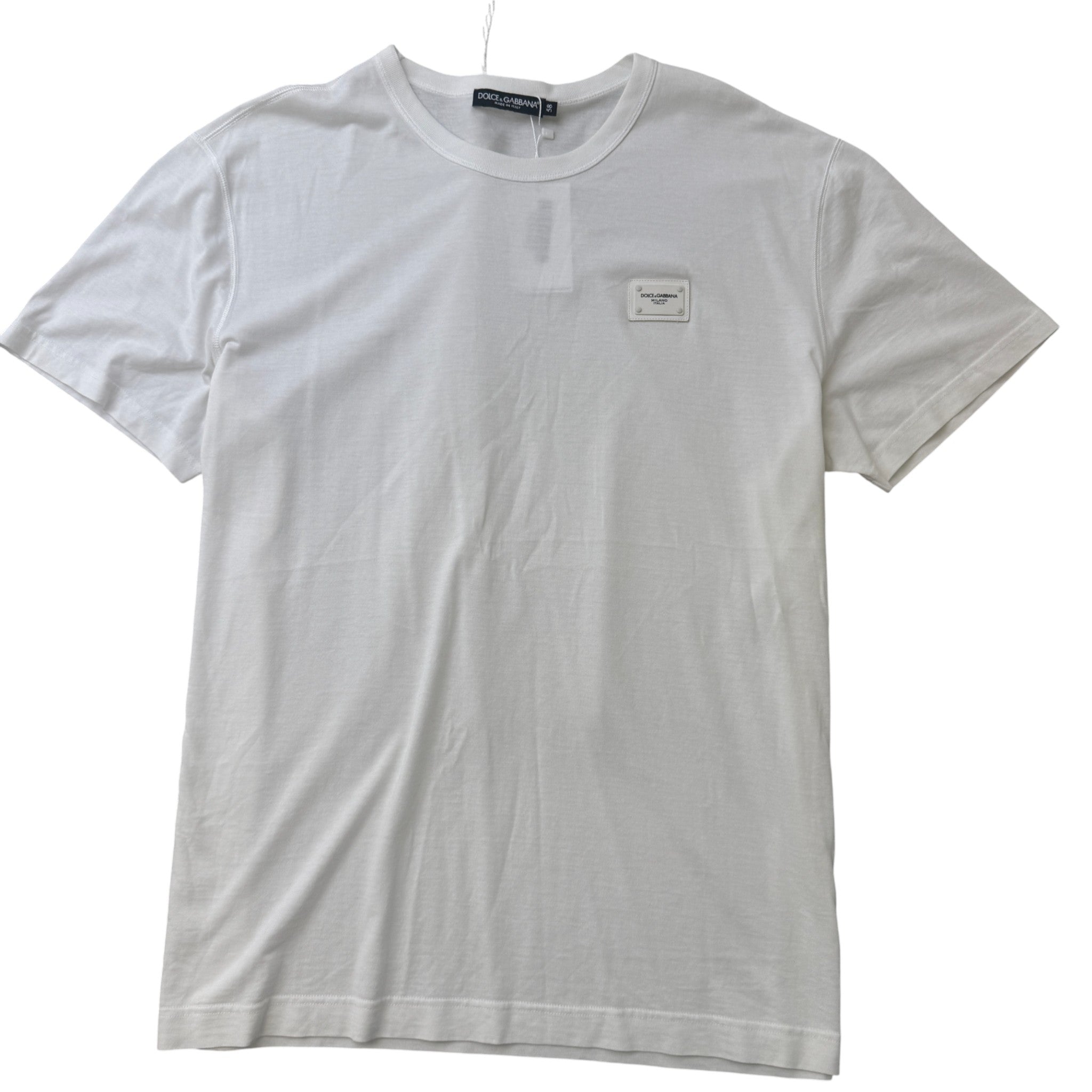 Men's Plaque Logo T-Shirt White Size XXXL