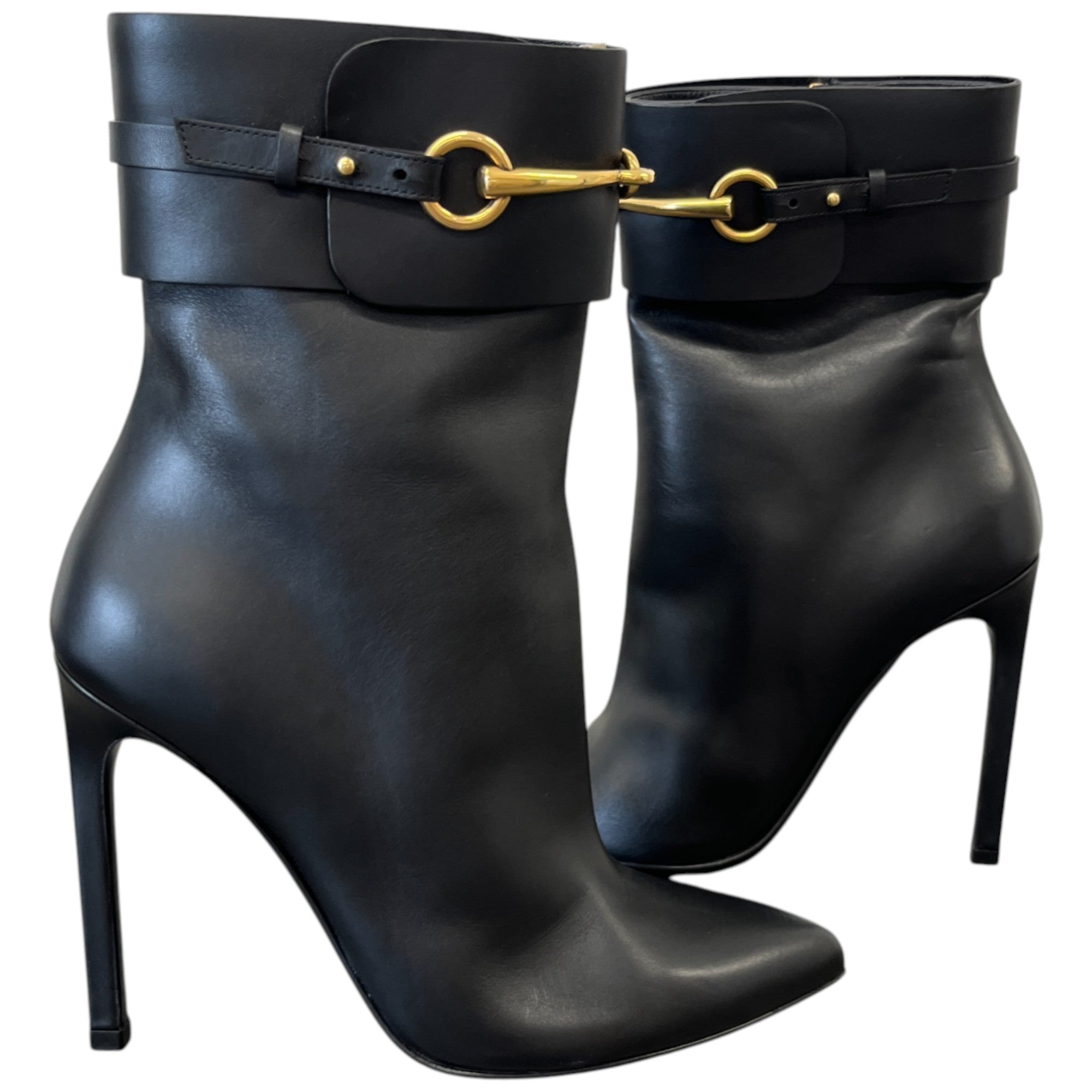 Women's Horsebit Ankle Boots Black Size EU 37 / UK 4