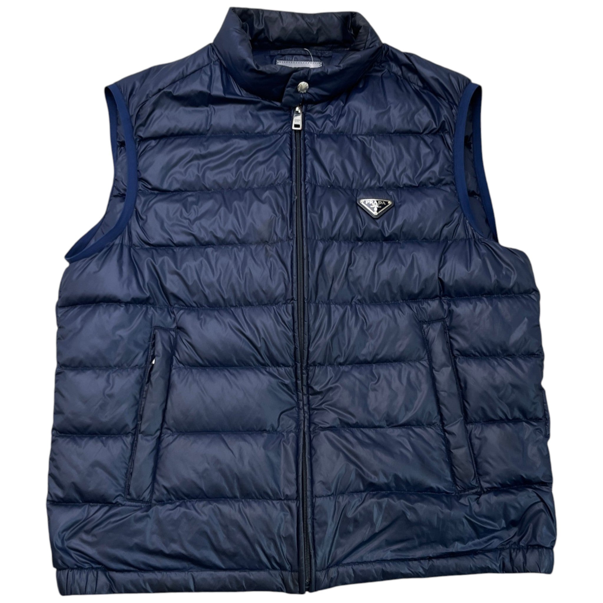 Men's Plaque Logo Gilet Navy Size IT 52 / XL