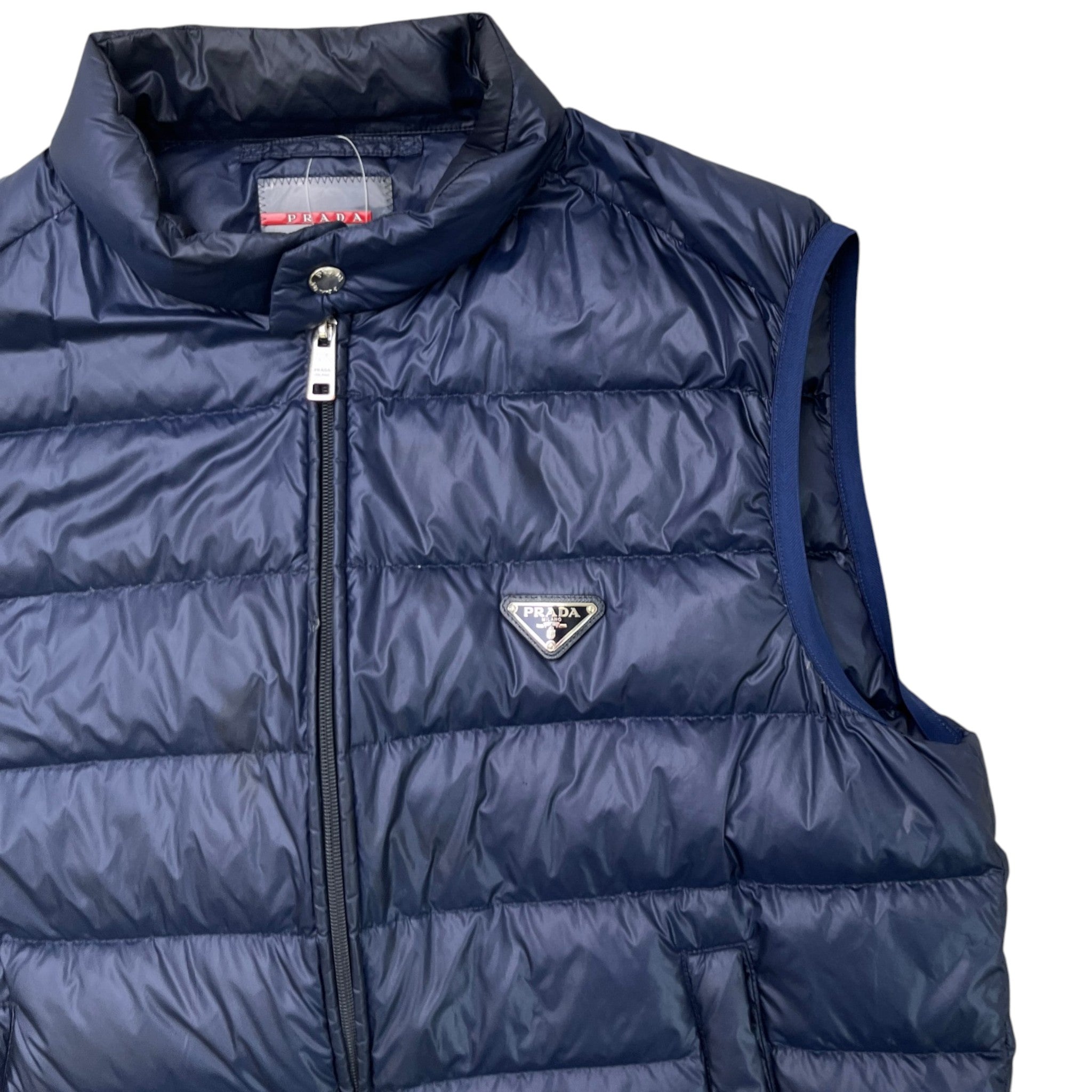 Men's Plaque Logo Gilet Navy Size IT 52 / XL