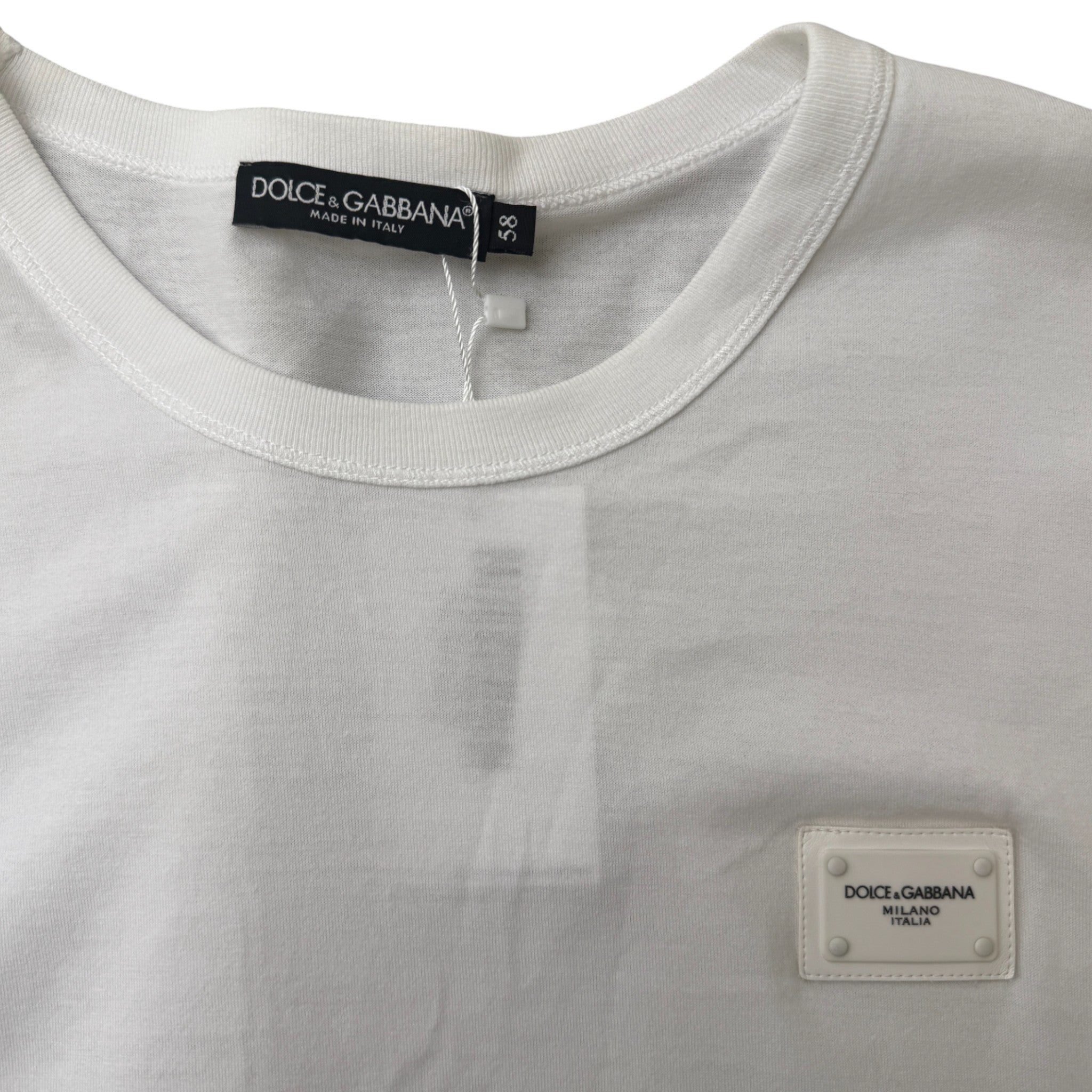 Men's Plaque Logo T-Shirt White Size XXXL