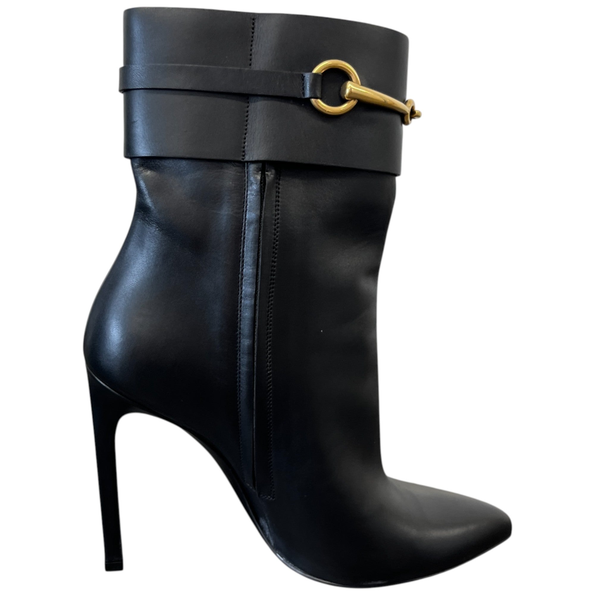 Women's Horsebit Ankle Boots Black Size EU 37 / UK 4