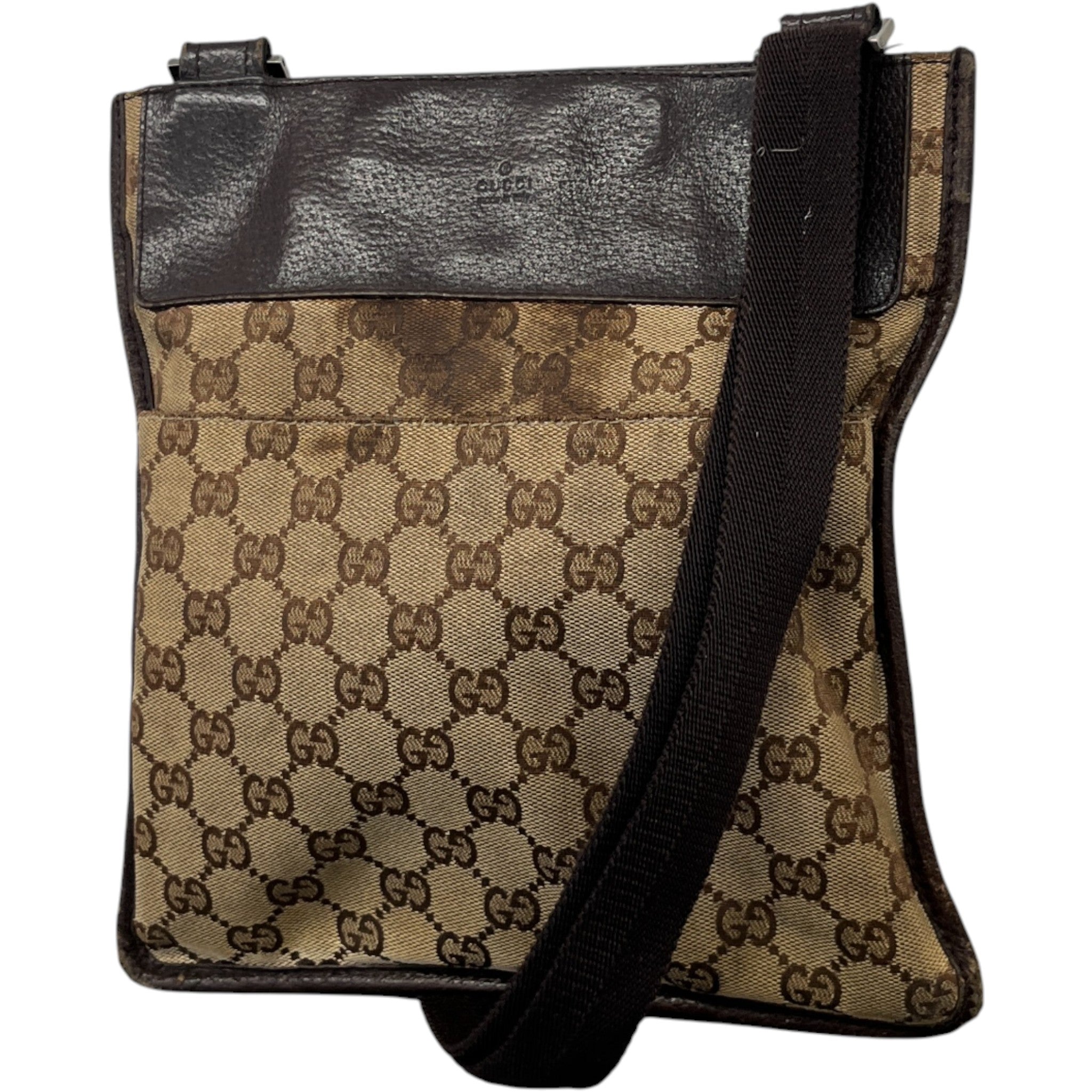 Women's Vintage Gg Monogram Messenger Bag Brown
