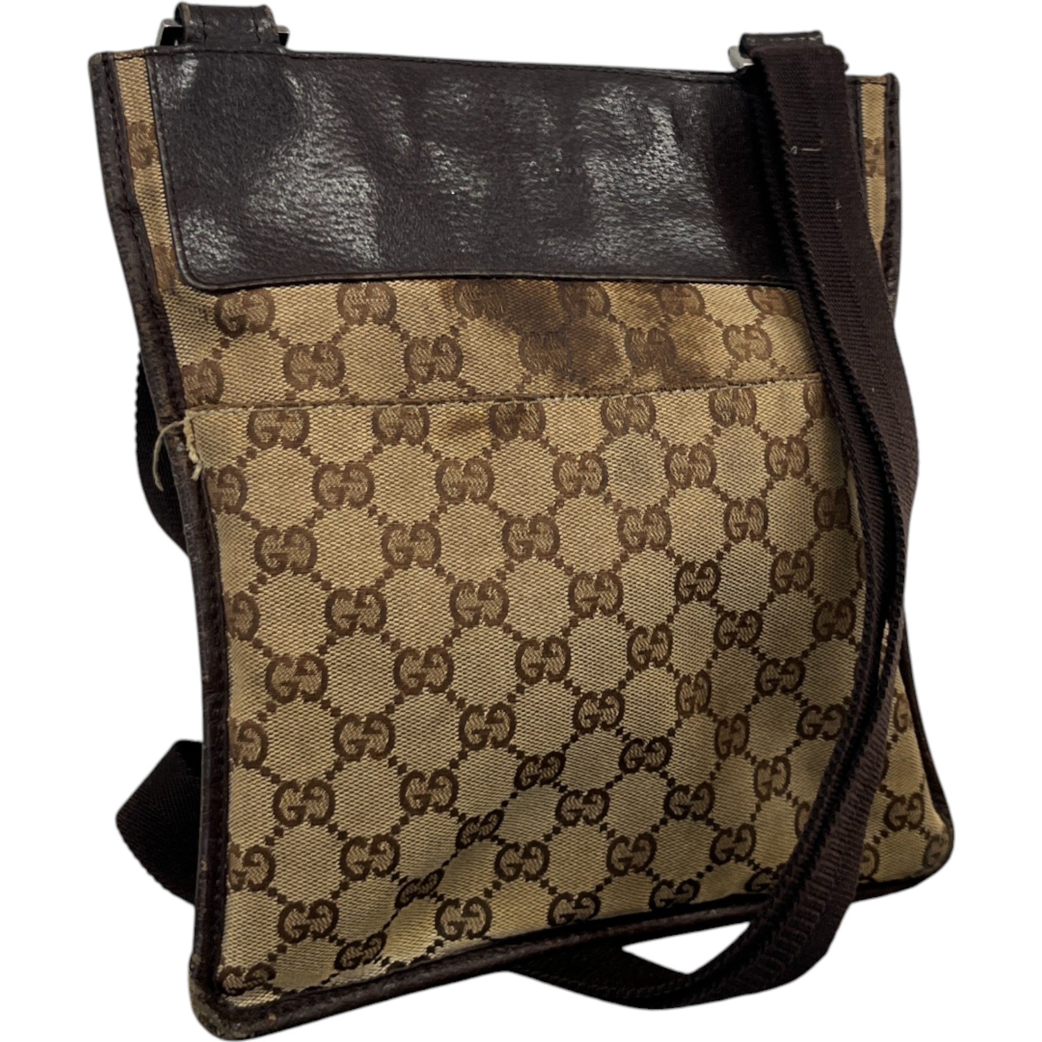 Women's Vintage Gg Monogram Messenger Bag Brown