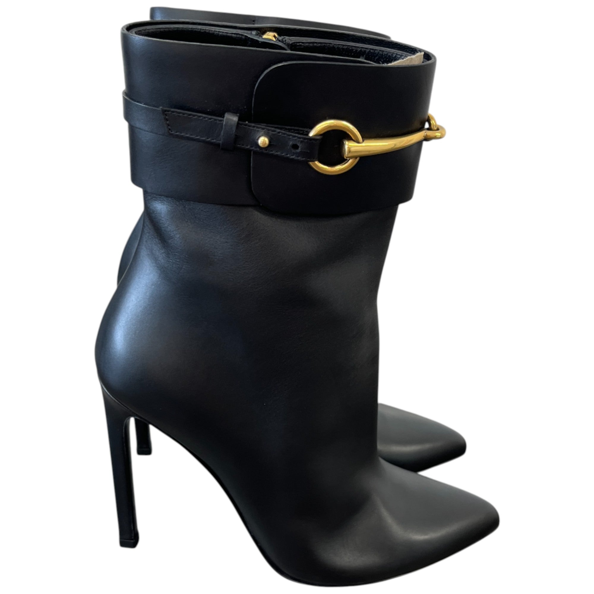 Women's Horsebit Ankle Boots Black Size EU 37 / UK 4