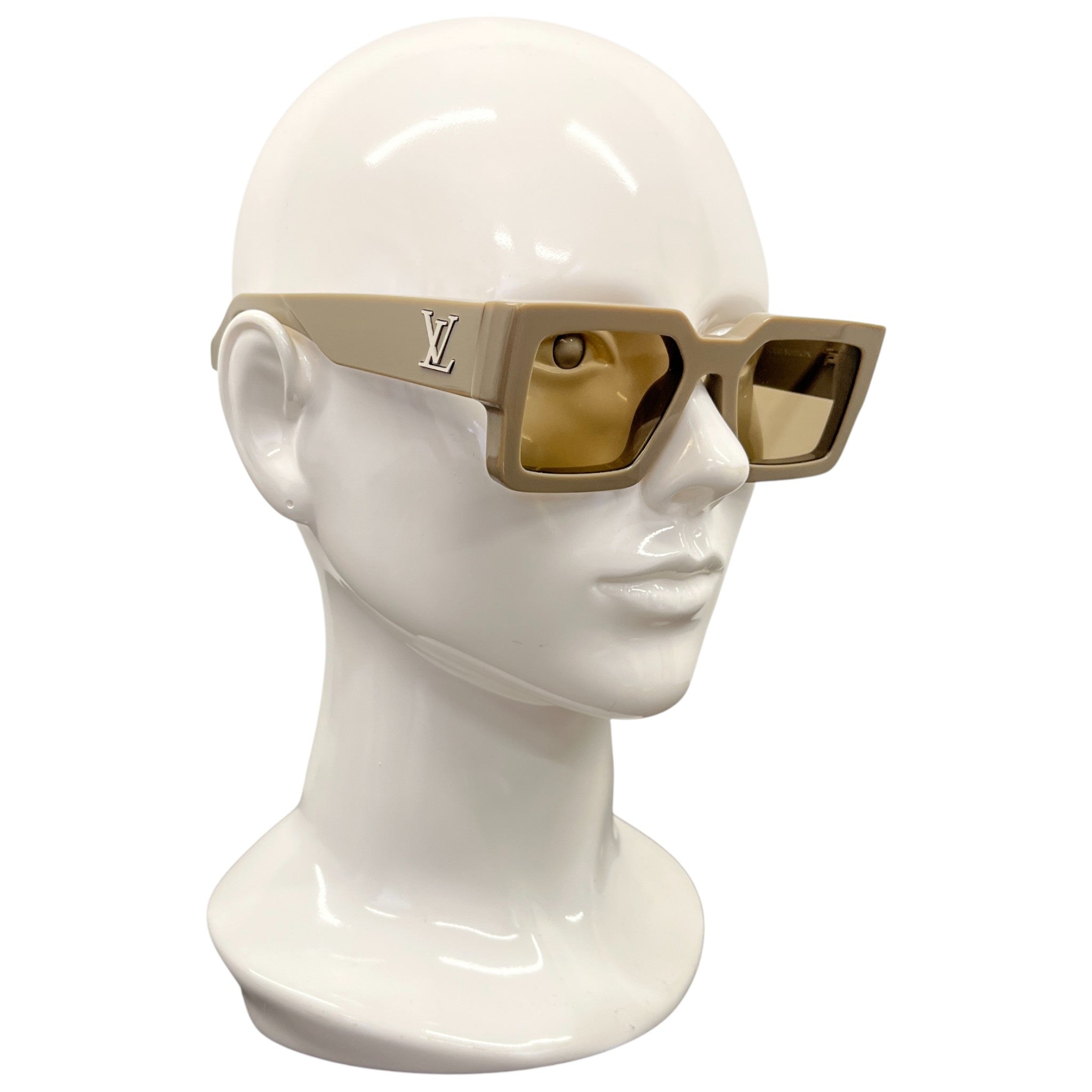 Men's Clash Square Sunglasses Beige