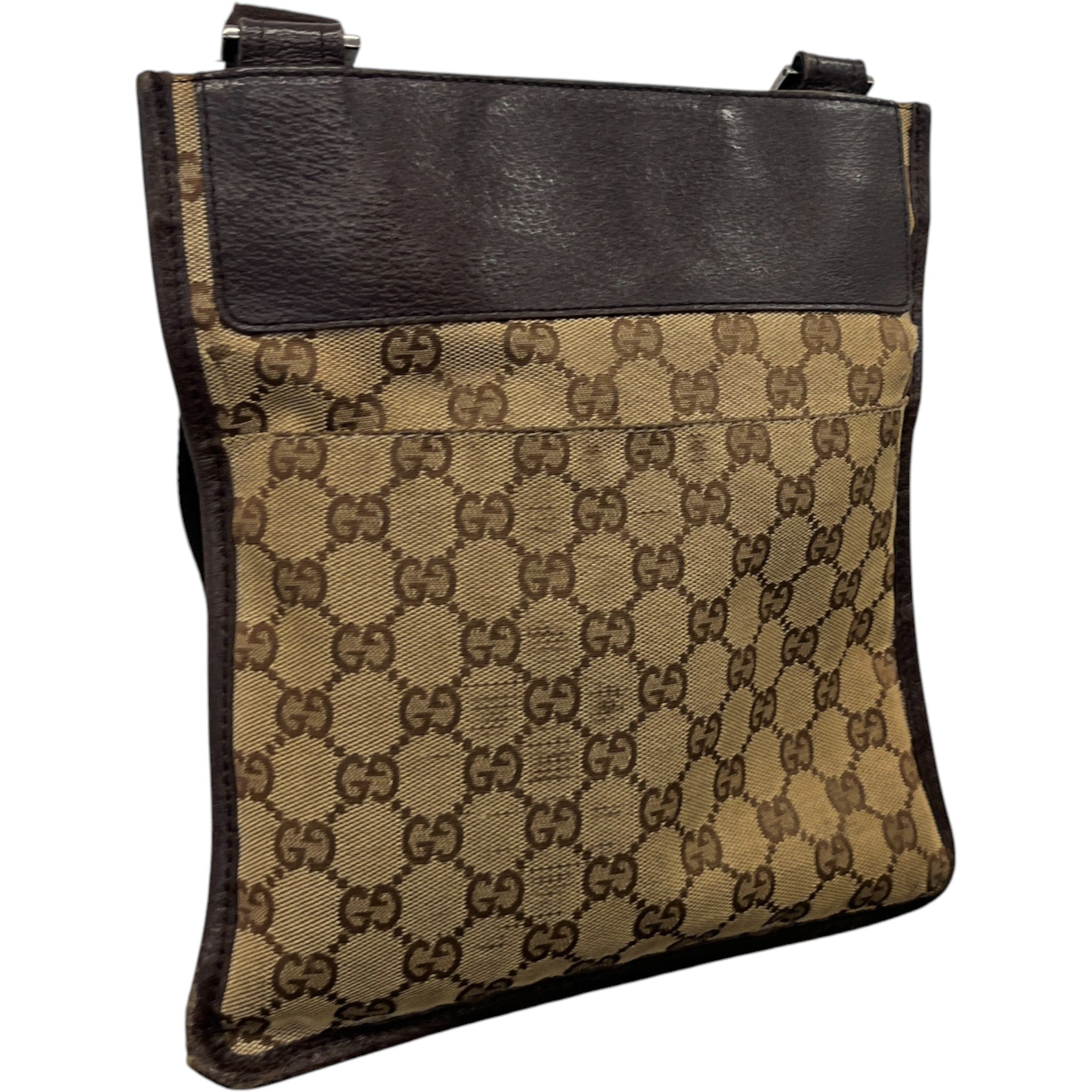 Women's Vintage Gg Monogram Messenger Bag Brown