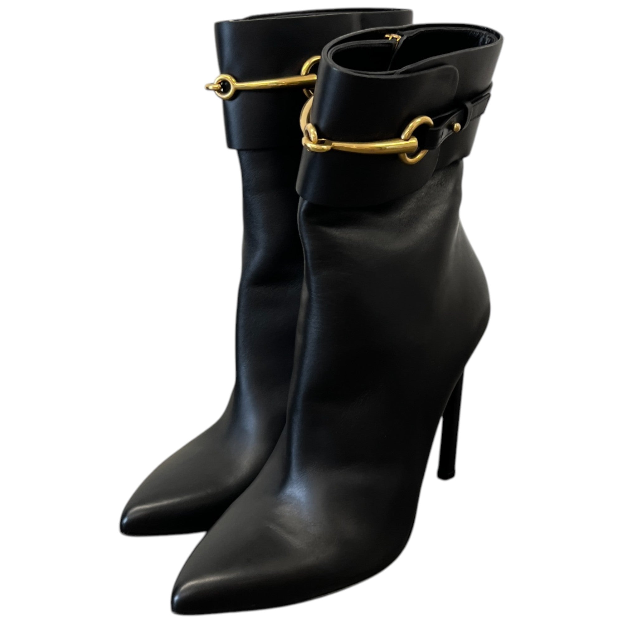 Women's Horsebit Ankle Boots Black Size EU 37 / UK 4