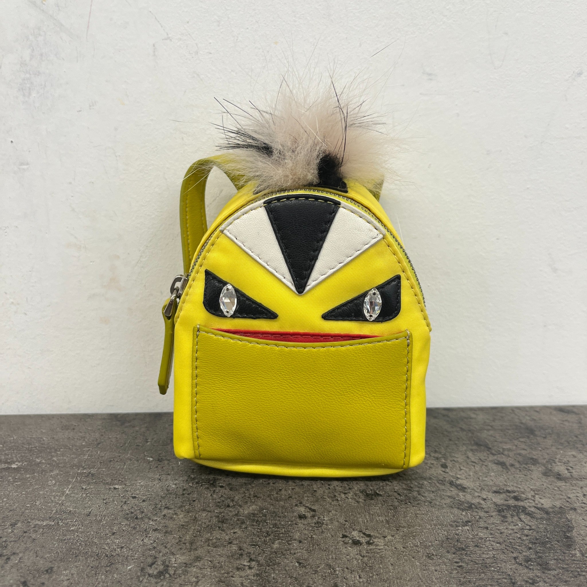 Women's Monster Bag Charm Keyring Yellow