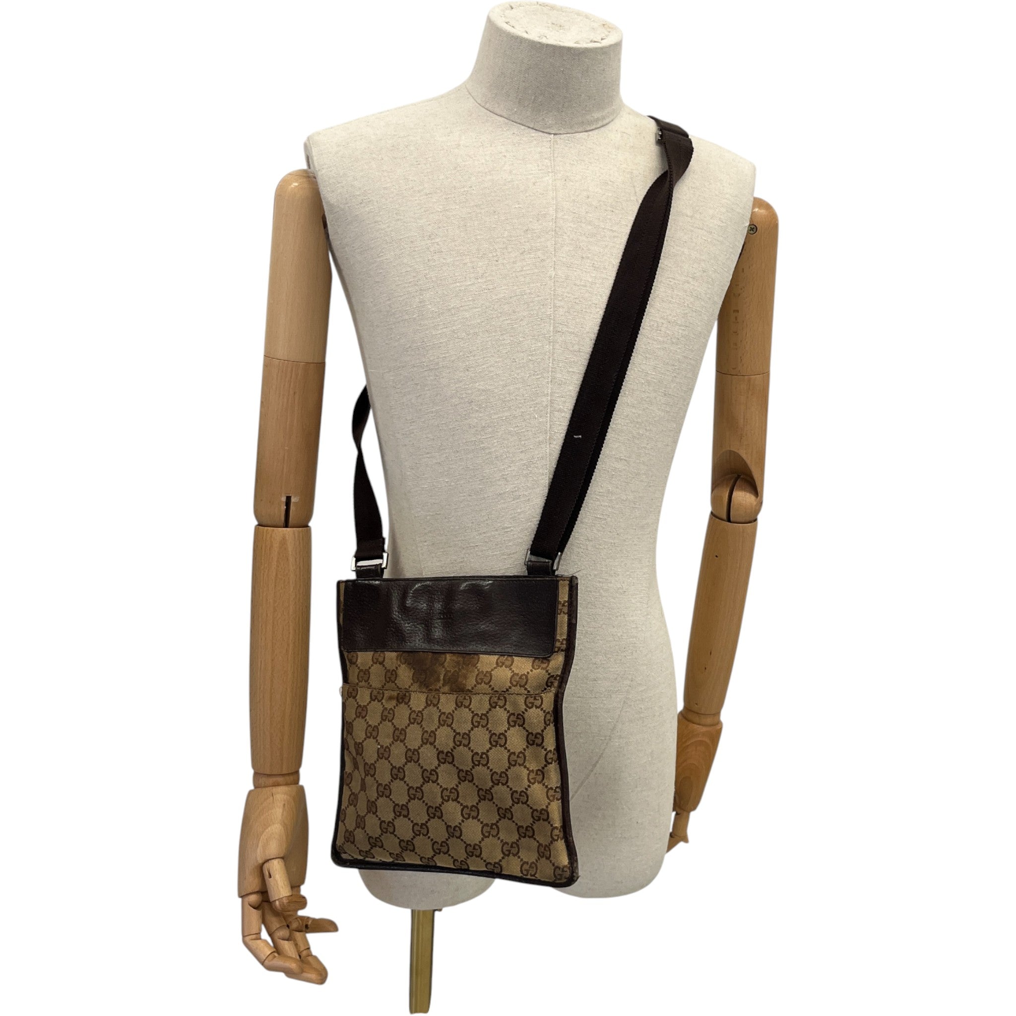 Women's Vintage Gg Monogram Messenger Bag Brown