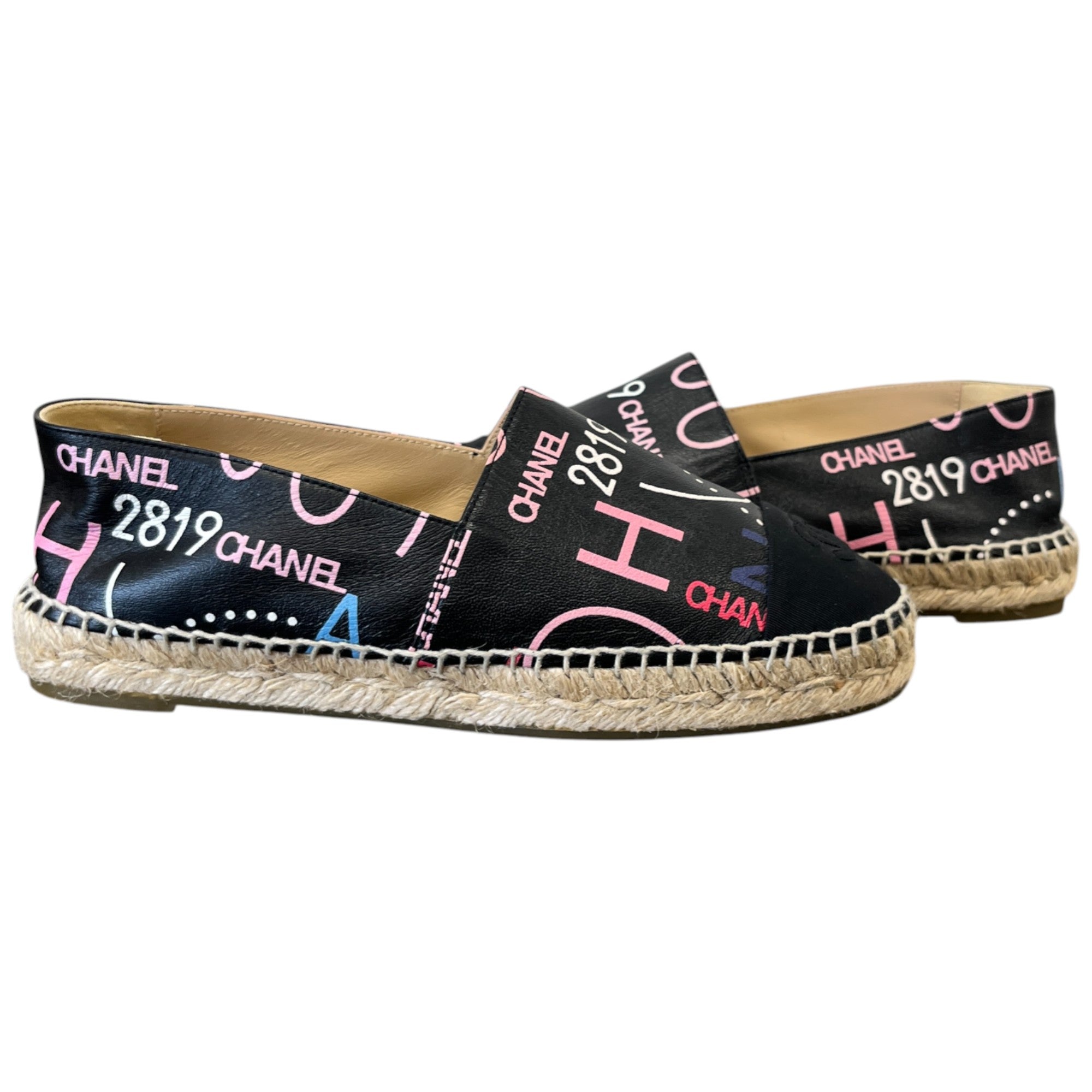 Women's Cc Logo Espadrilles Black Size EU 37 / UK 4