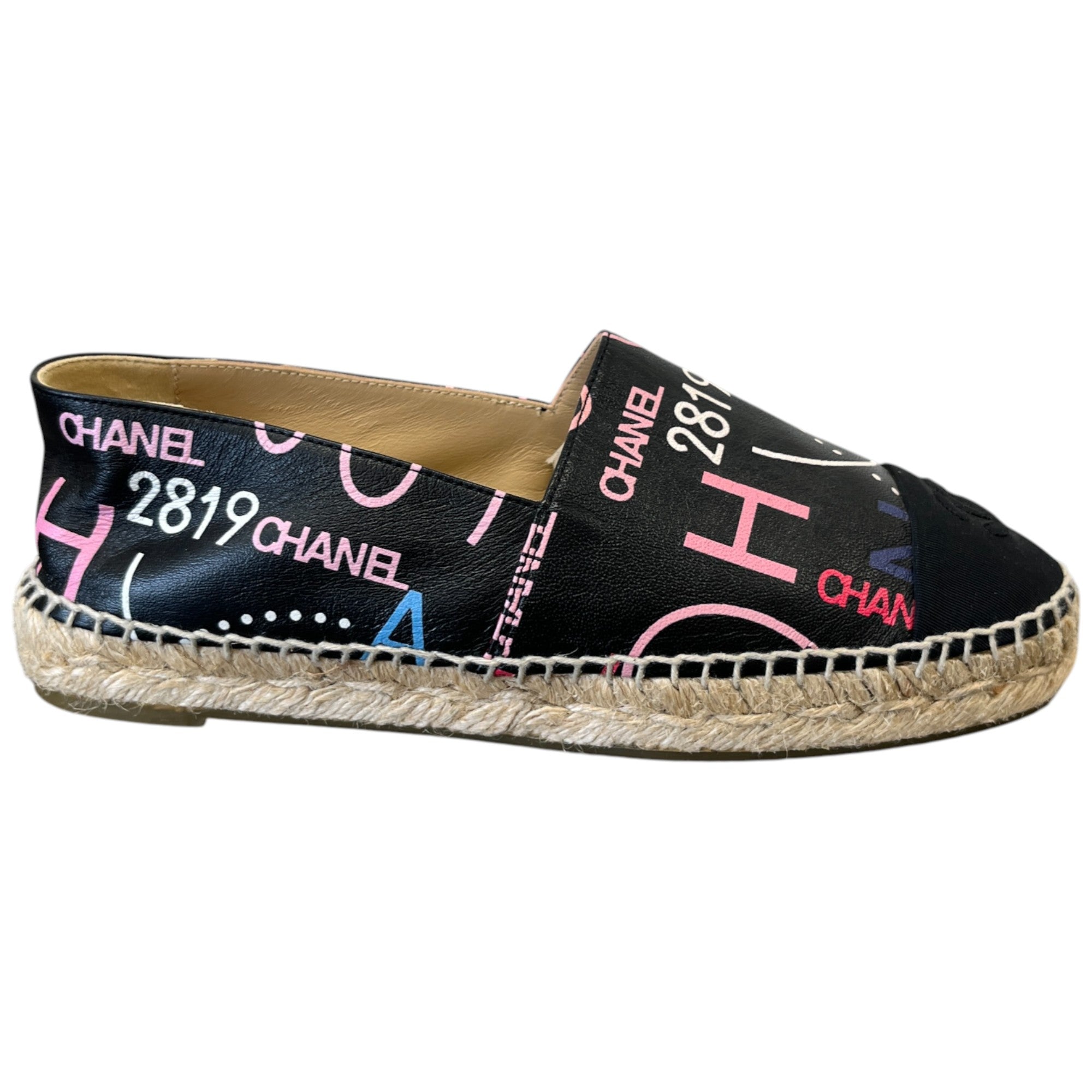 Women's Cc Logo Espadrilles Black Size EU 37 / UK 4