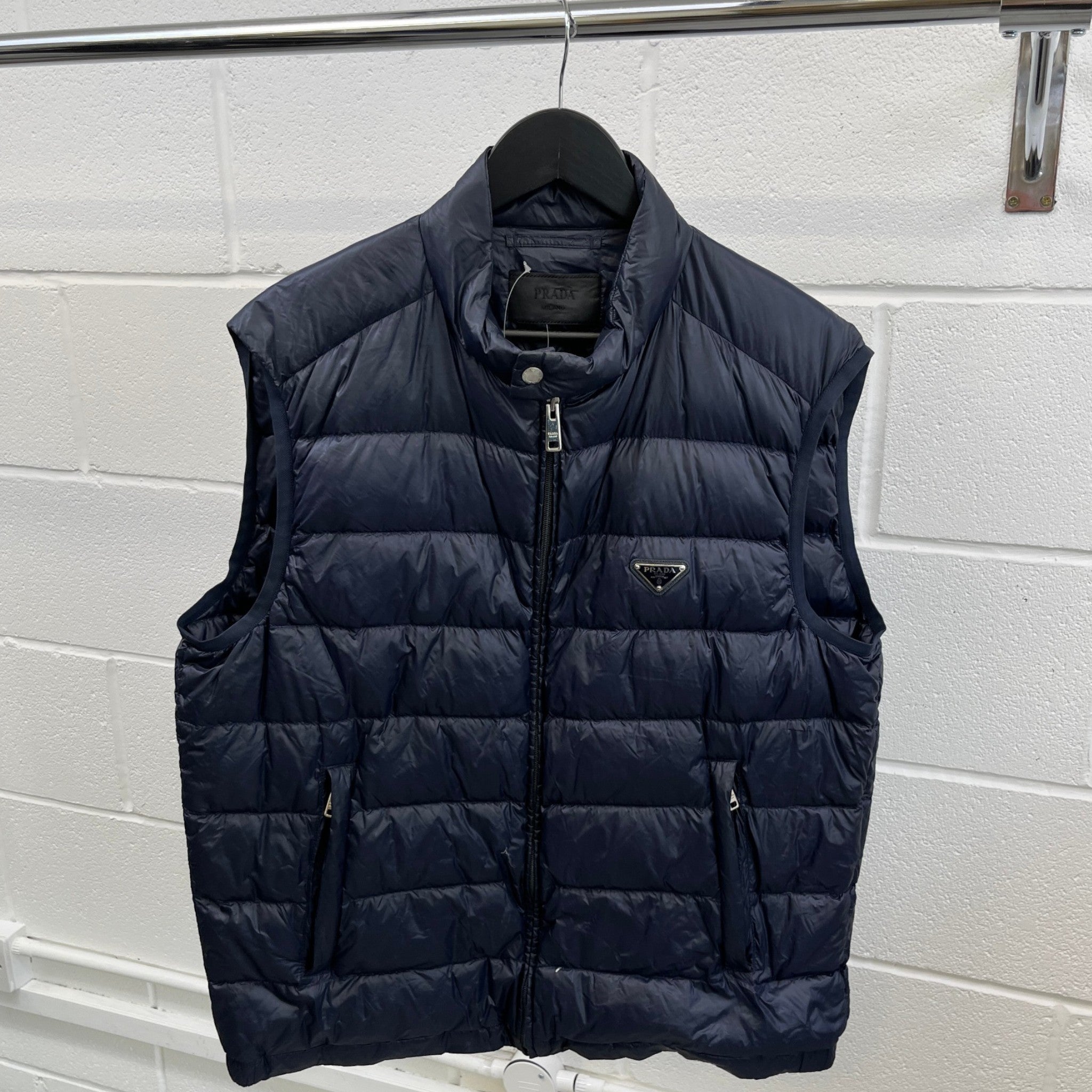 Men's Plaque Logo Gilet Navy Size IT 56 / XXXL