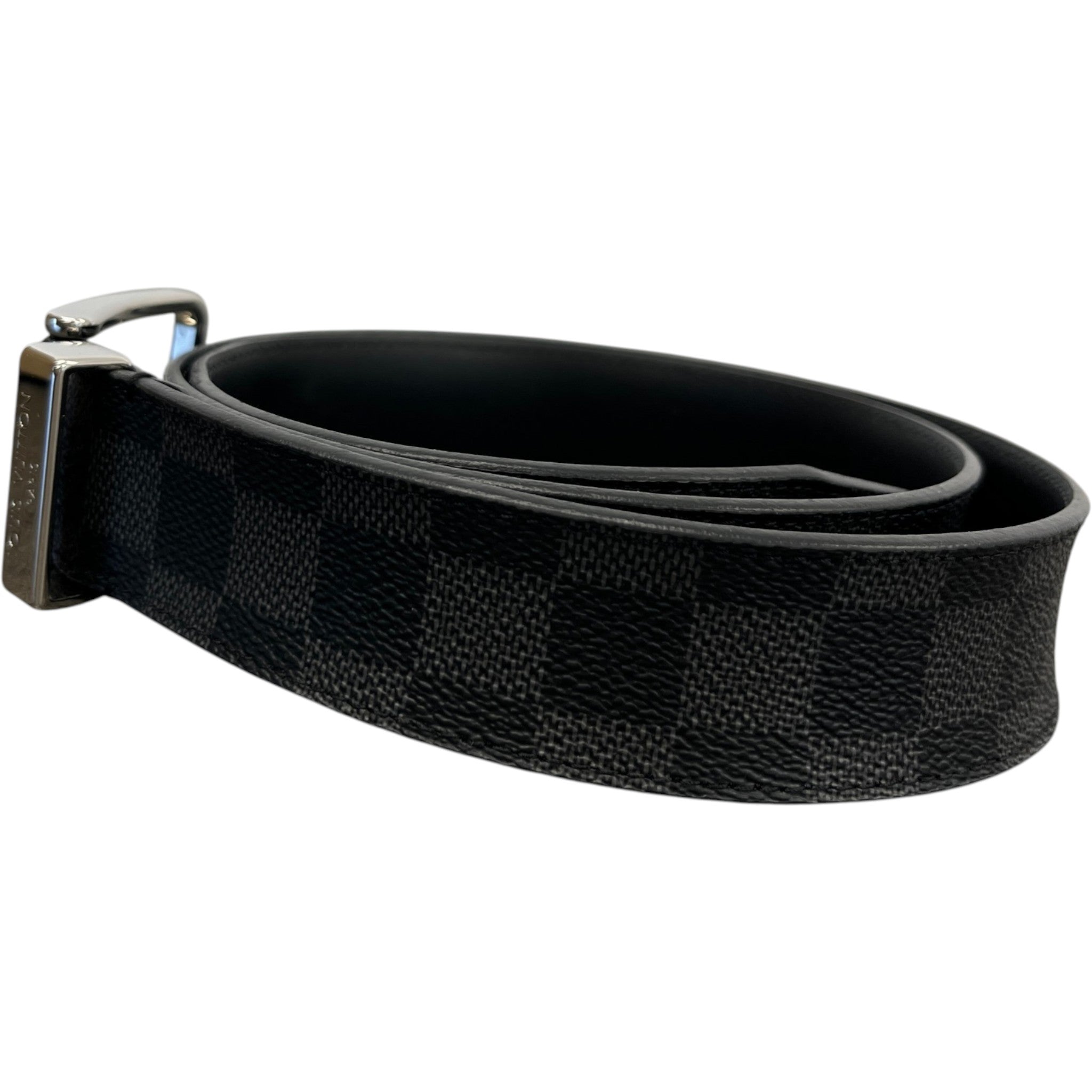 Men's Pont Neuf Damier Graphite Belt Black Size Waist 38"