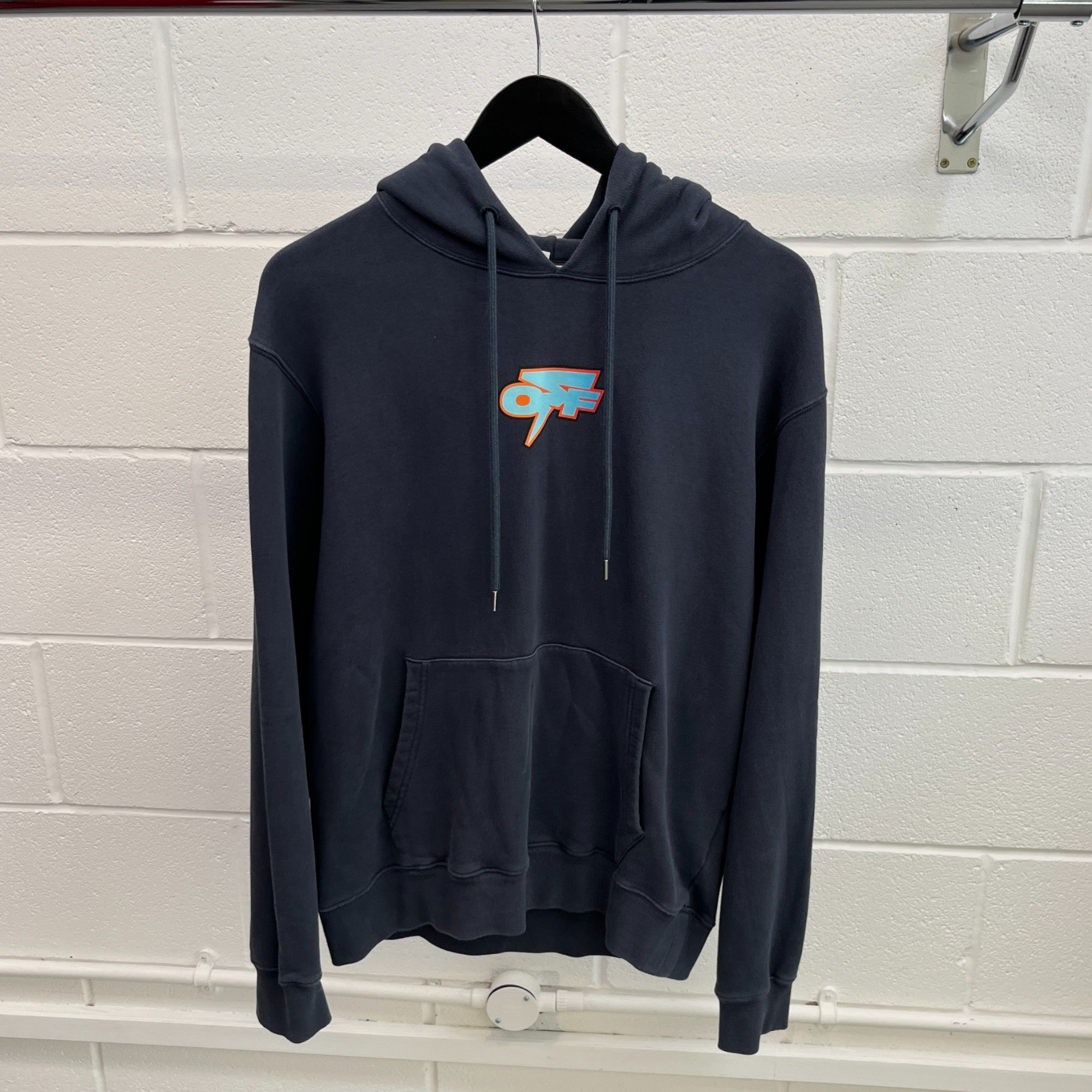 Men's Degrade Thunder Arrow Logo Hoodie Charcoal Size M