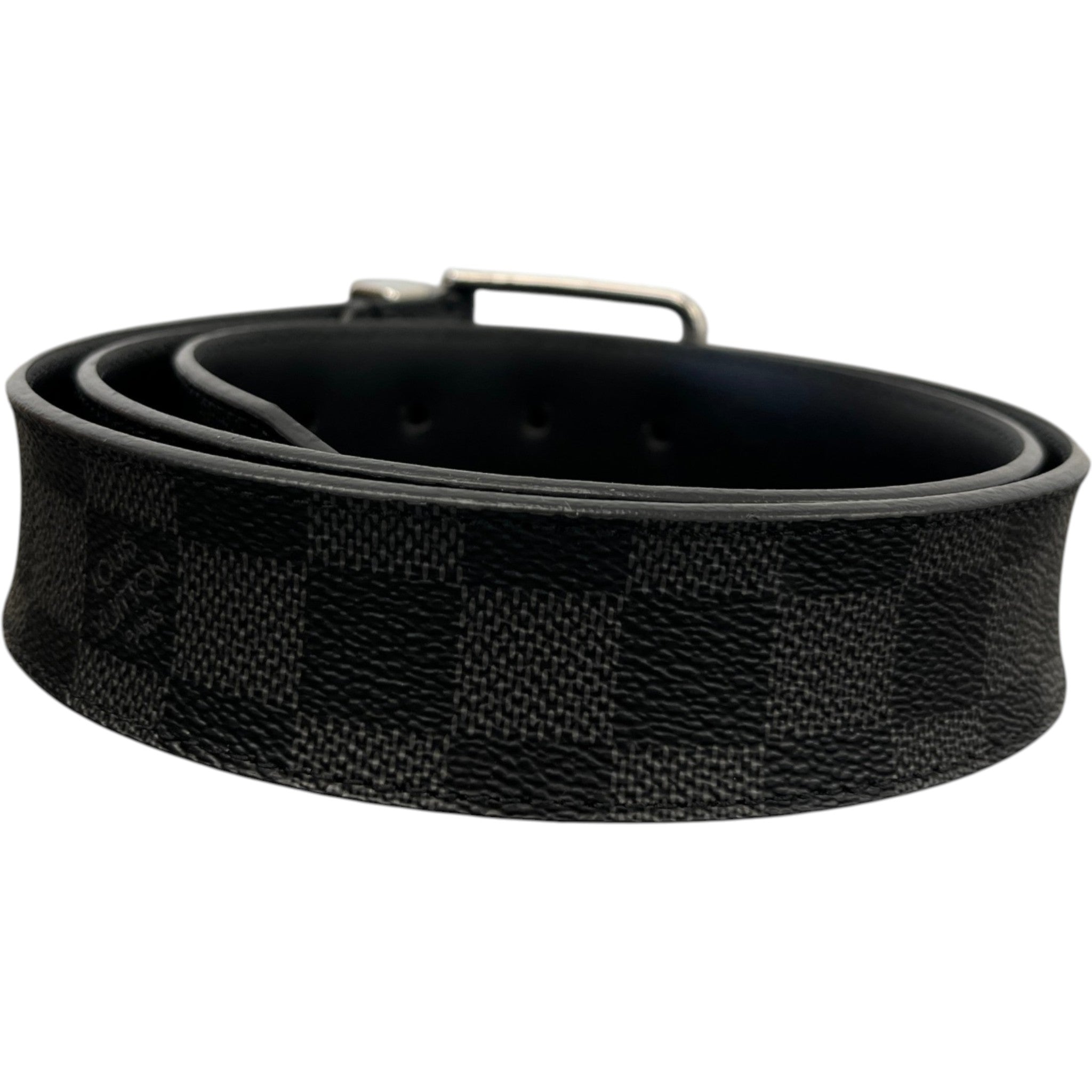 Men's Pont Neuf Damier Graphite Belt Black Size Waist 38"