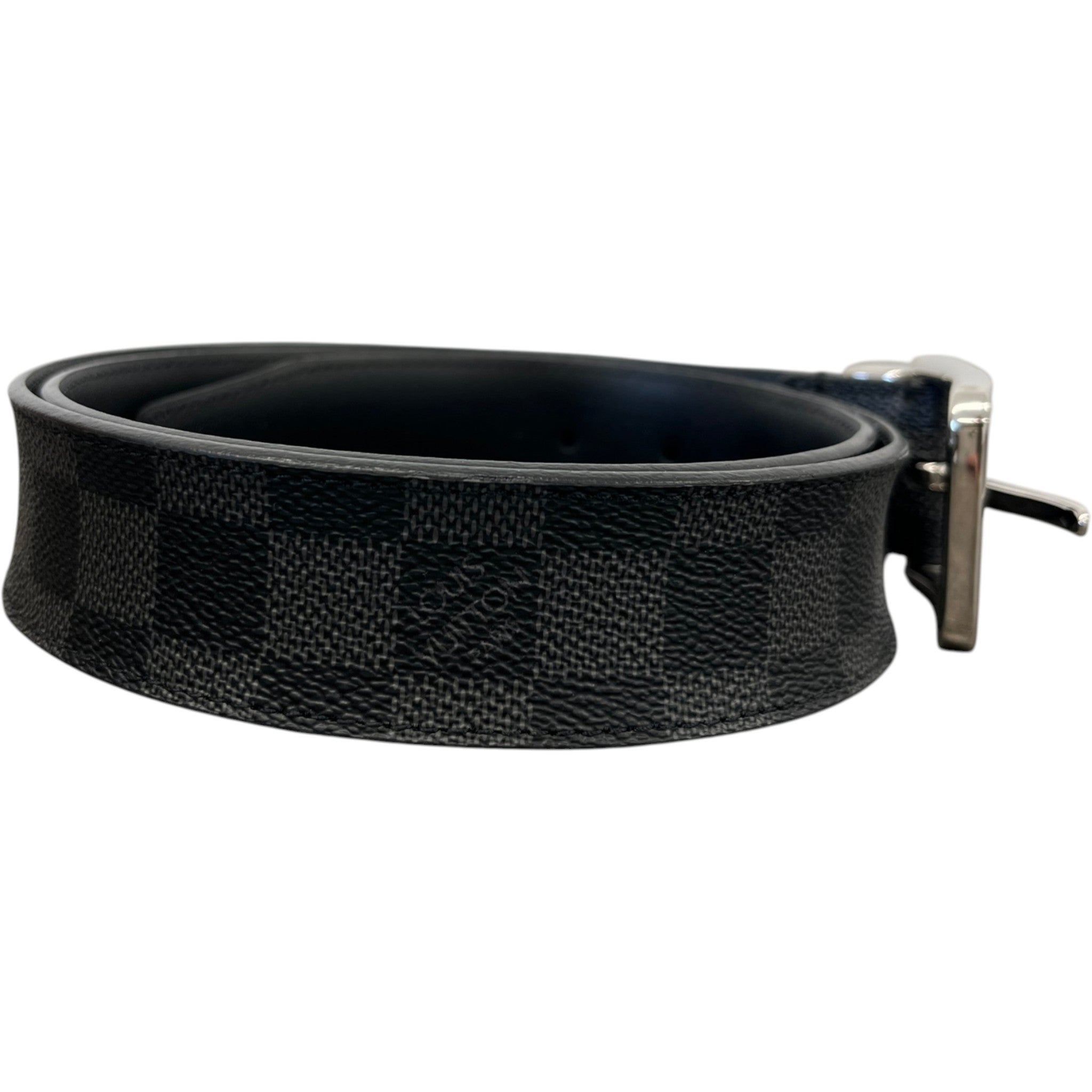Men's Pont Neuf Damier Graphite Belt Black Size Waist 38"