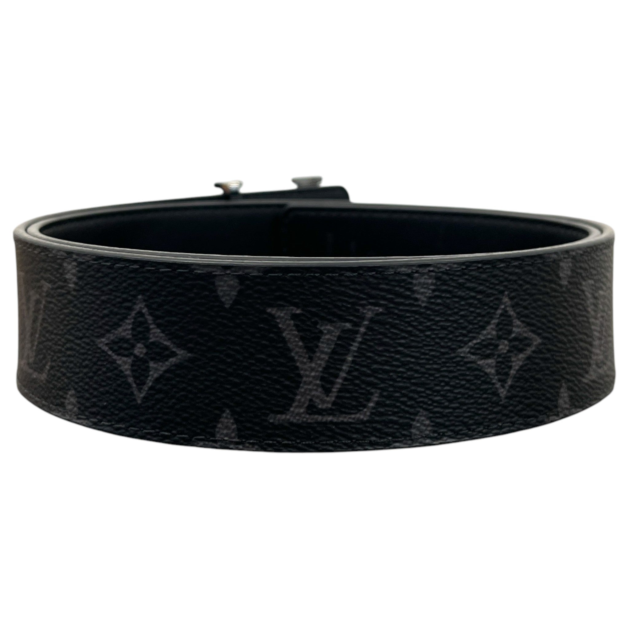 Men's Lv Initiales 40Mm Reversible Belt Grey Size Waist 26"