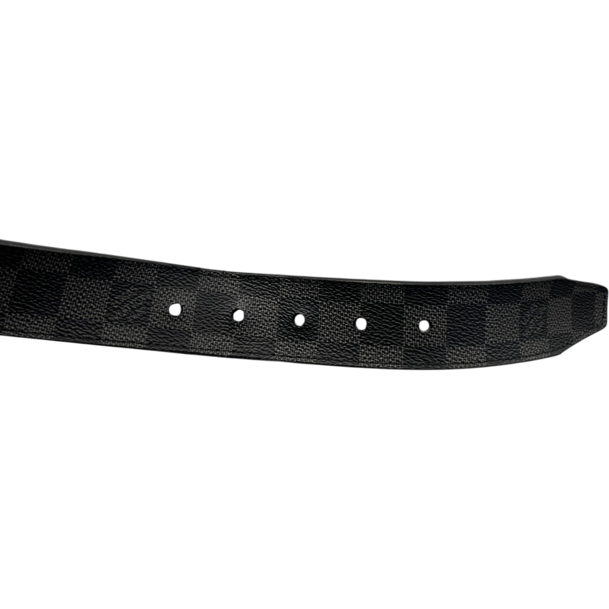 Men's Pont Neuf Damier Graphite Belt Black Size Waist 38"