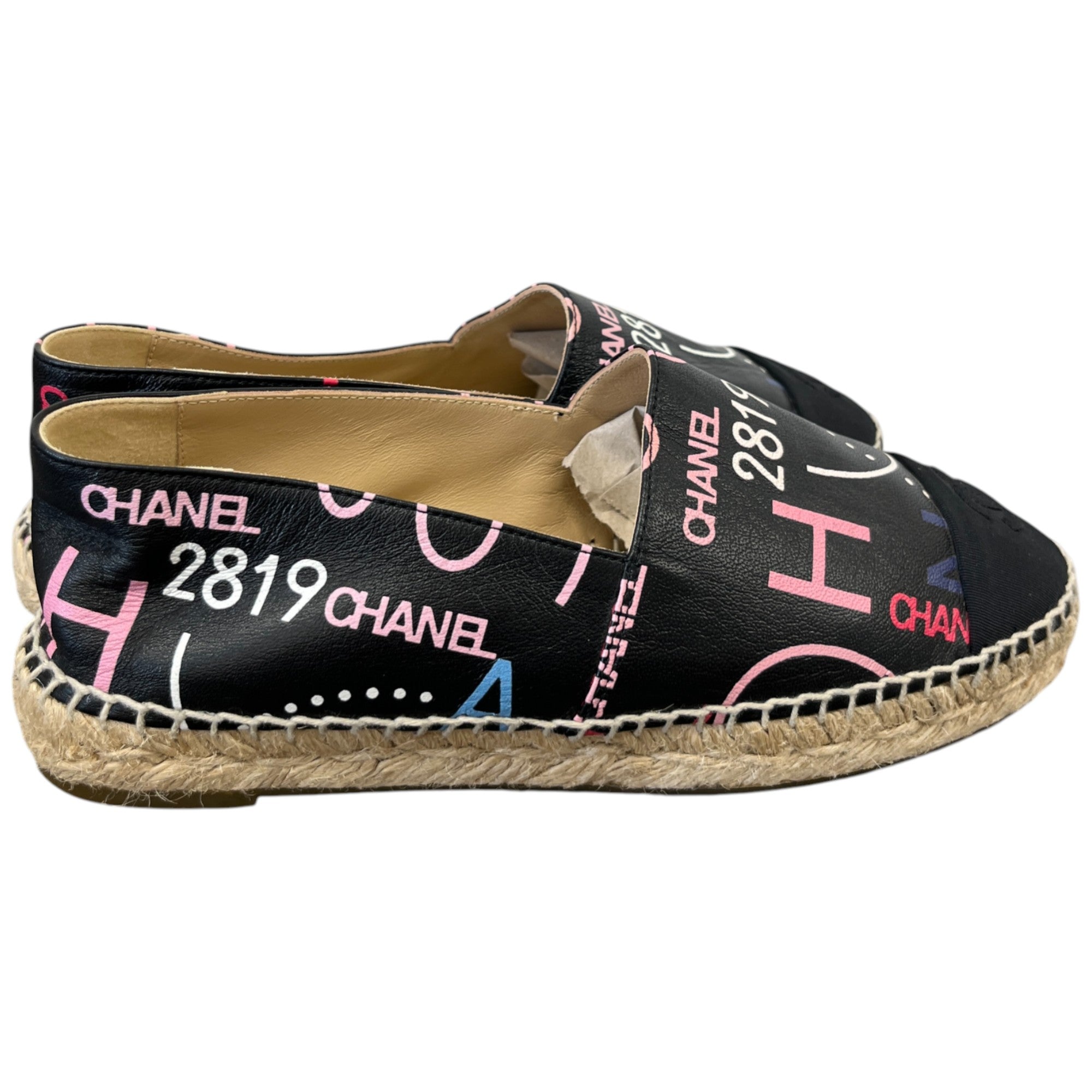 Women's Cc Logo Espadrilles Black Size EU 37 / UK 4