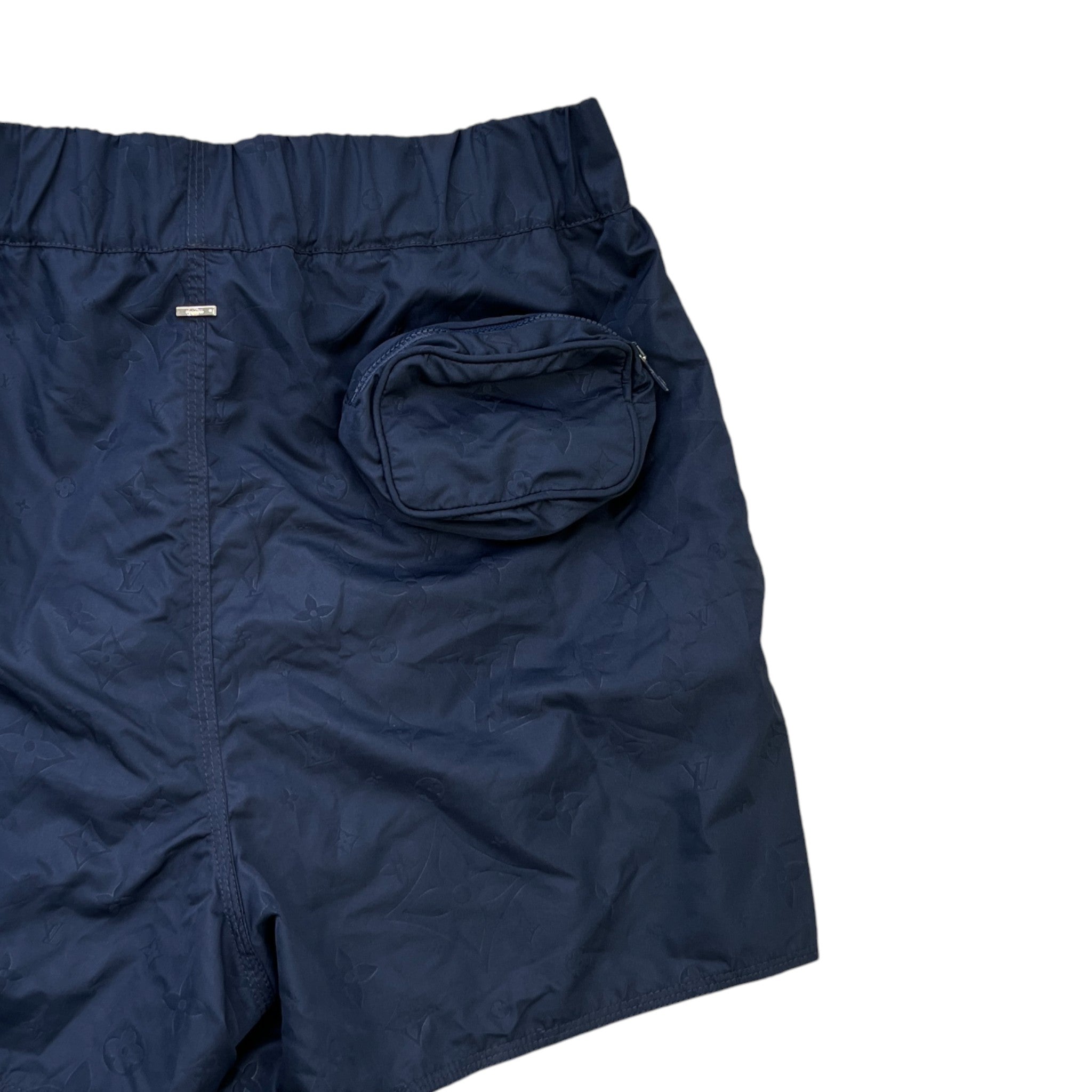 Men's Monogram 3D Pocket Swim Shorts Navy Size S