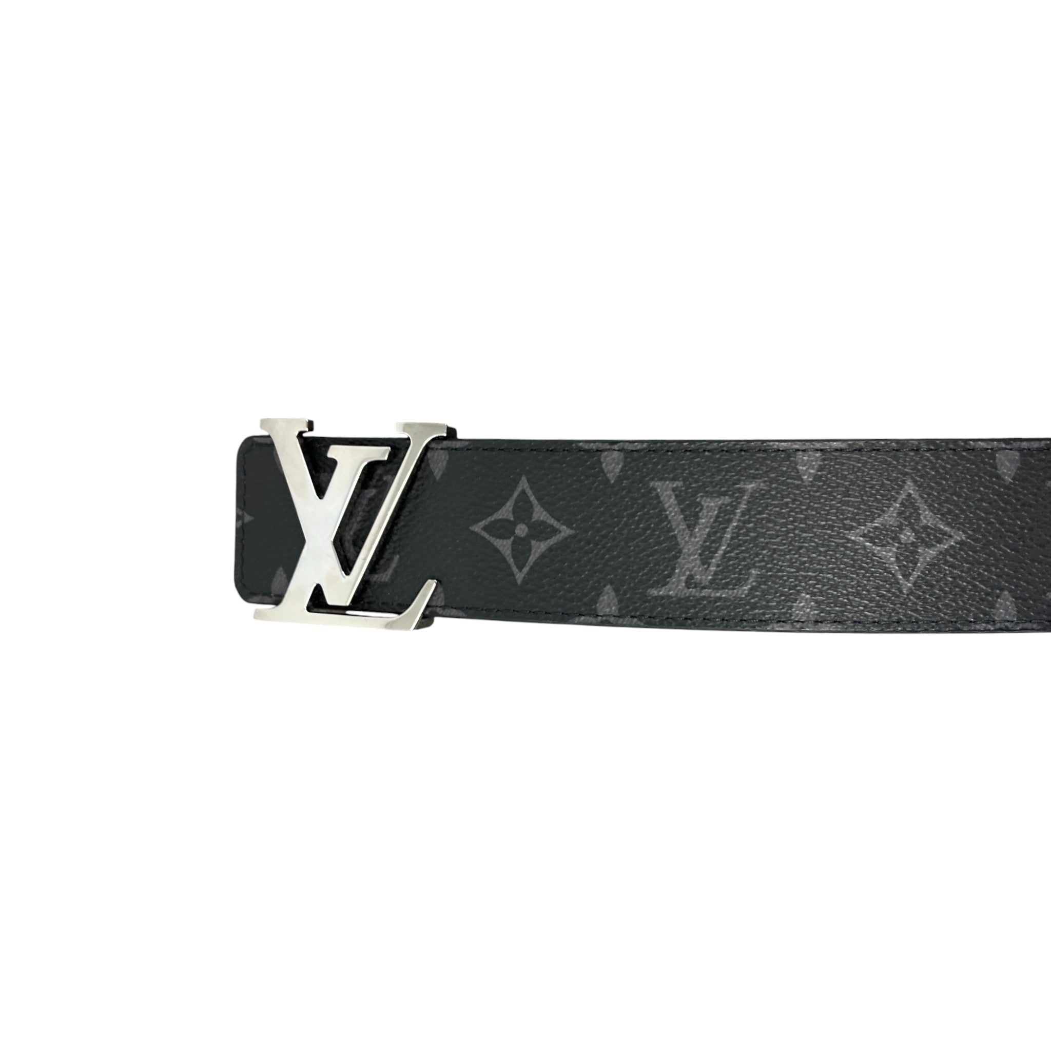 Men's Lv Initiales 40Mm Reversible Belt Grey Size Waist 26"