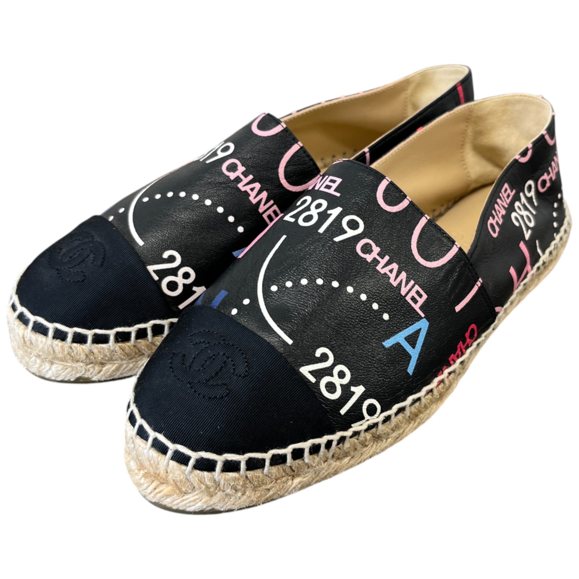 Women's Cc Logo Espadrilles Black Size EU 37 / UK 4