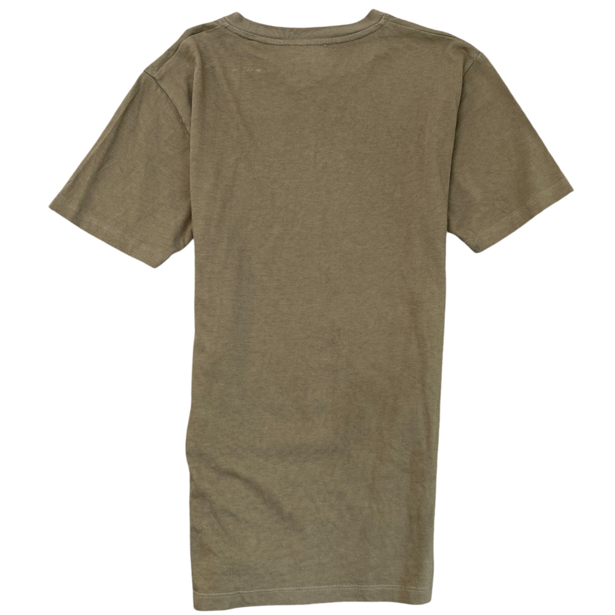 Men's Embroidered Logo T-Shirt Khaki Size XS