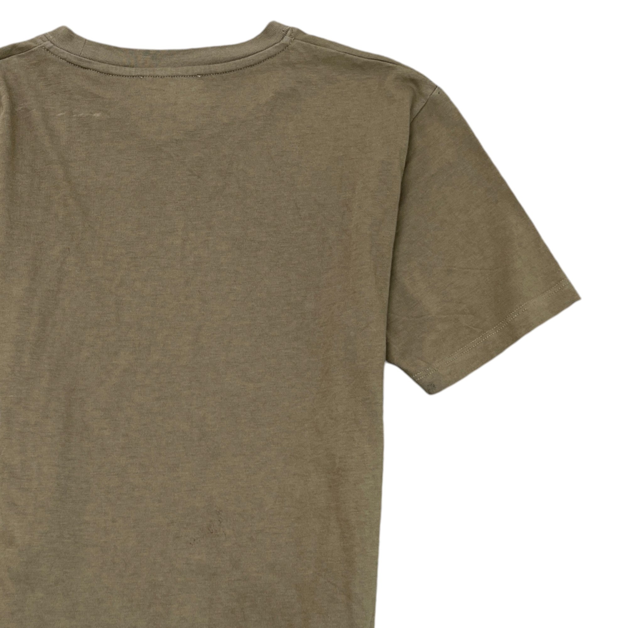 Men's Embroidered Logo T-Shirt Khaki Size XS