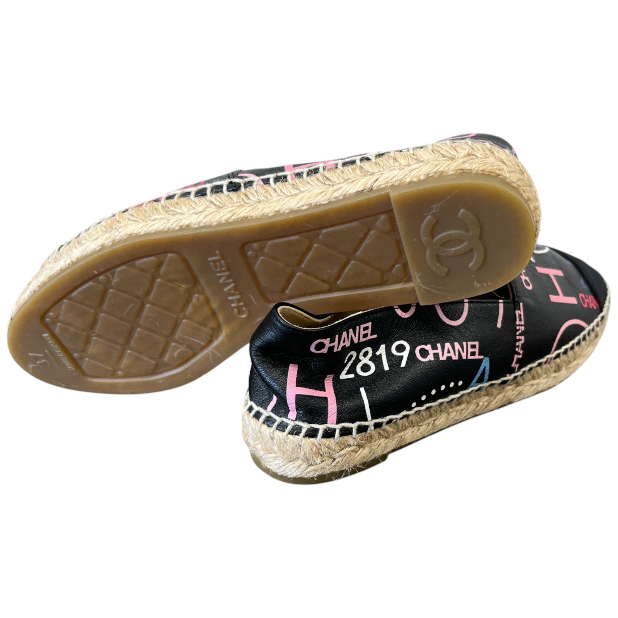 Women's Cc Logo Espadrilles Black Size EU 37 / UK 4