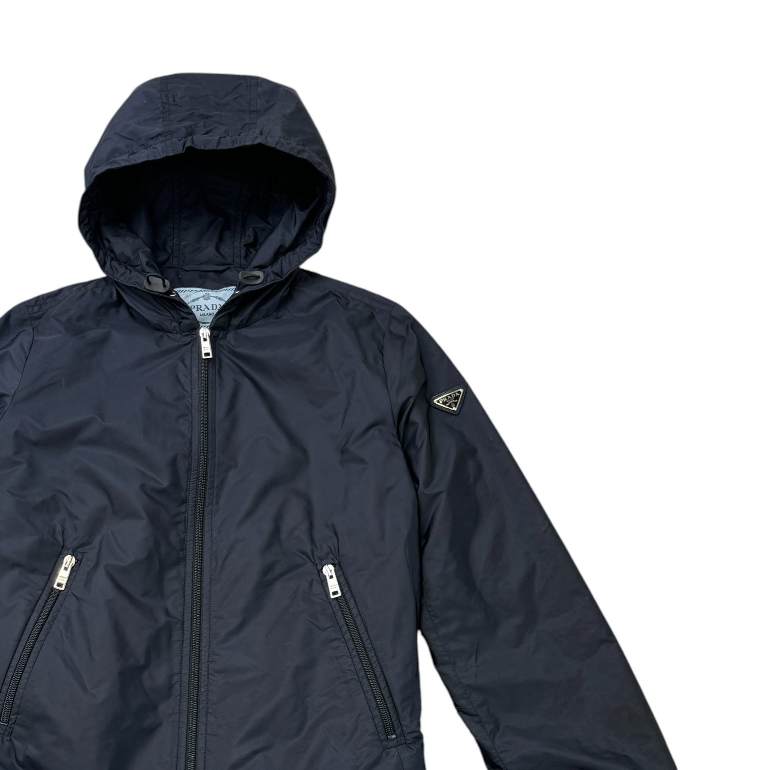 Women's Plaque Logo Jacket Navy Size IT 38 / UK 6