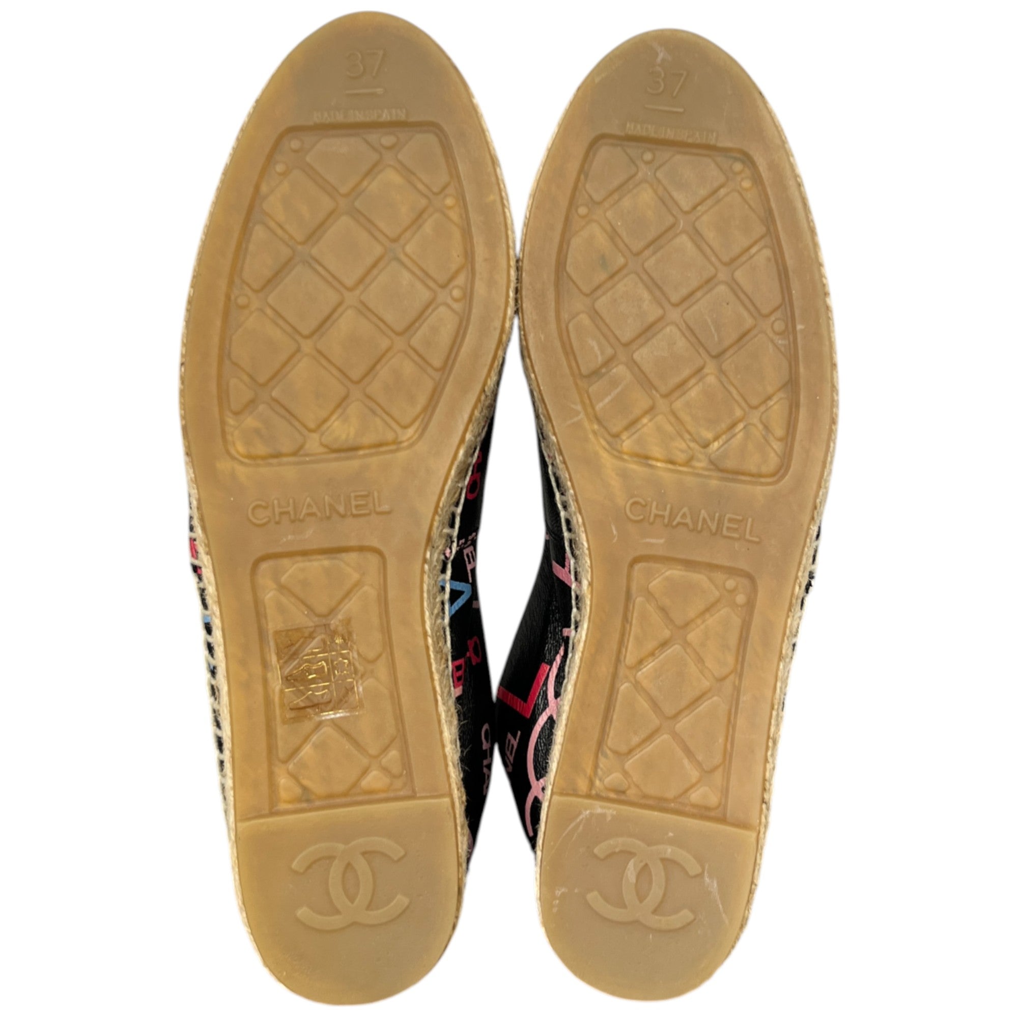 Women's Cc Logo Espadrilles Black Size EU 37 / UK 4