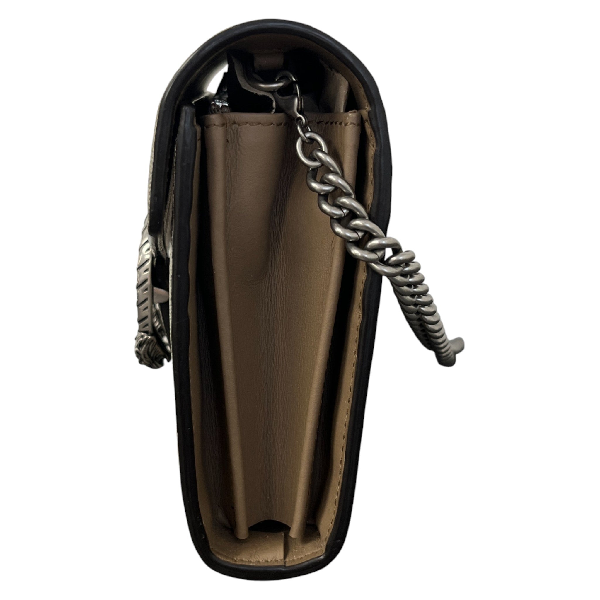 Women's Gg Supreme Dionysus Canvas Wallet-On-Chain Bag Beige