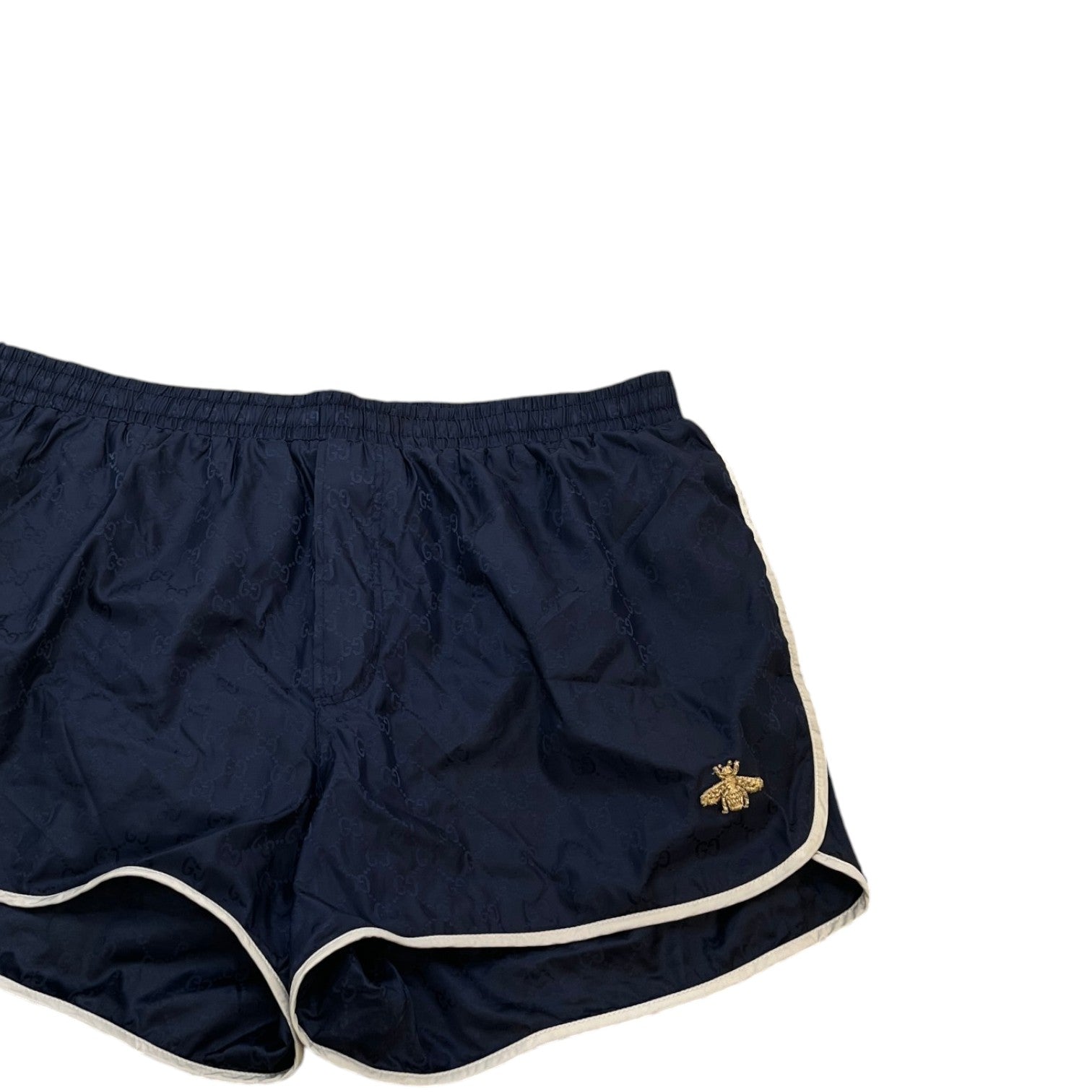 Men's Gg Supreme Bee Swim Shorts Navy Size W30 / IT 46