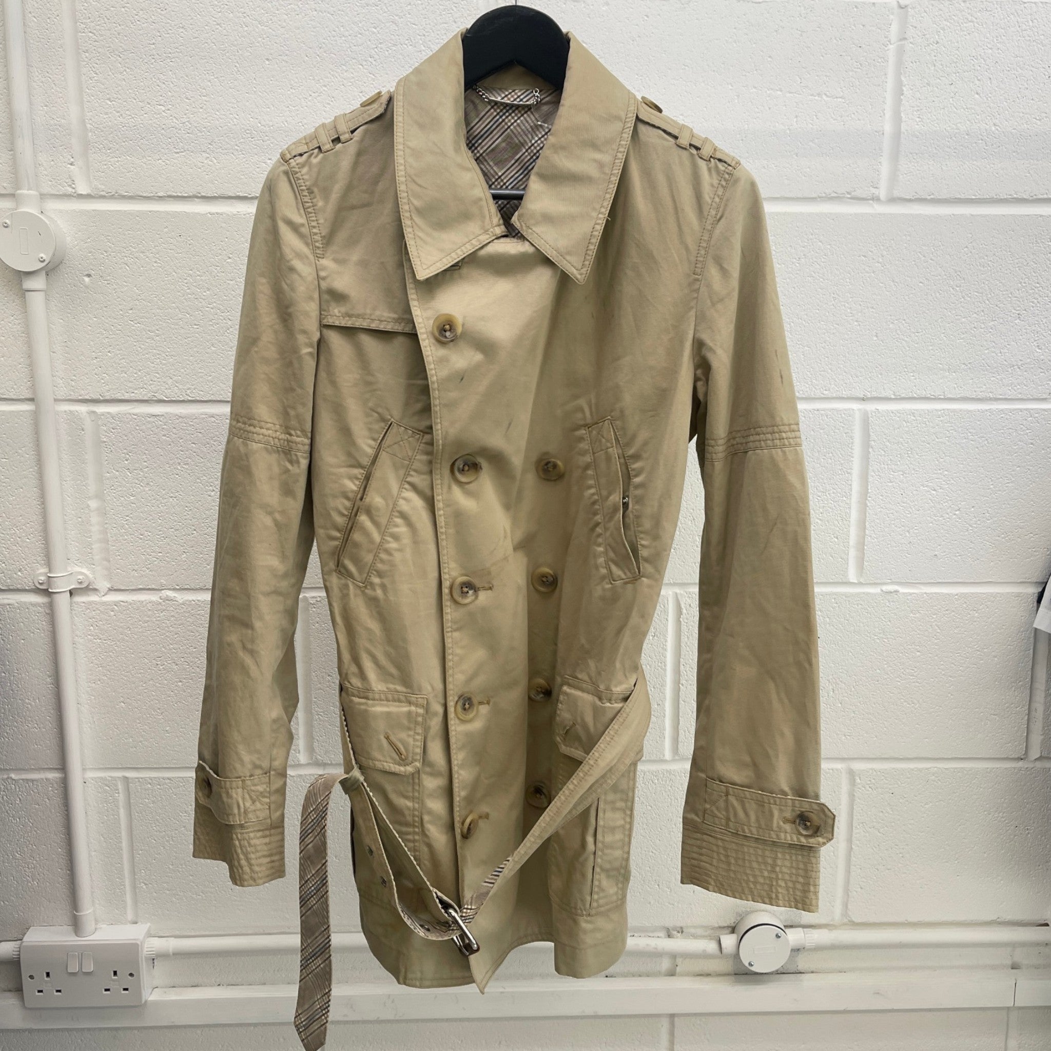 Women's Trench Coat Jacket Beige Size 44 / UK 12