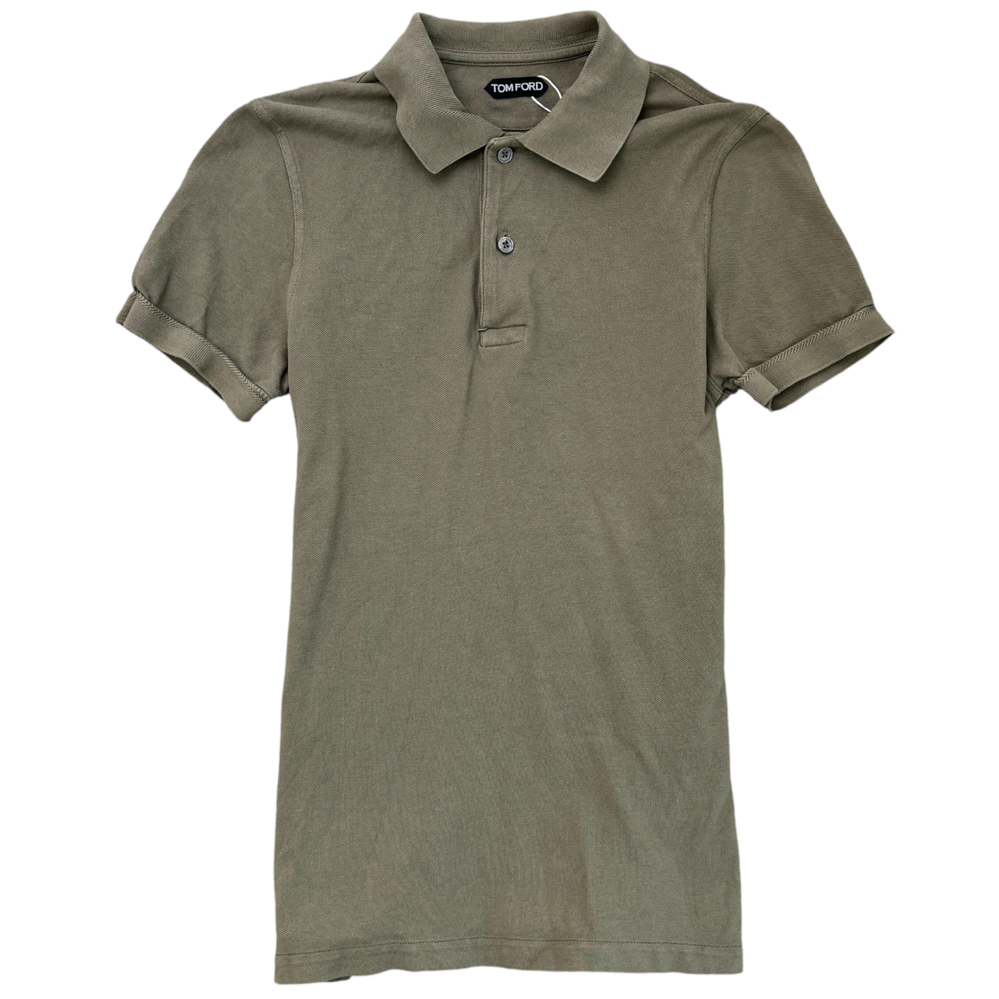 Men's Embroidered Logo Polo Shirt Khaki Size IT 46 / UK S