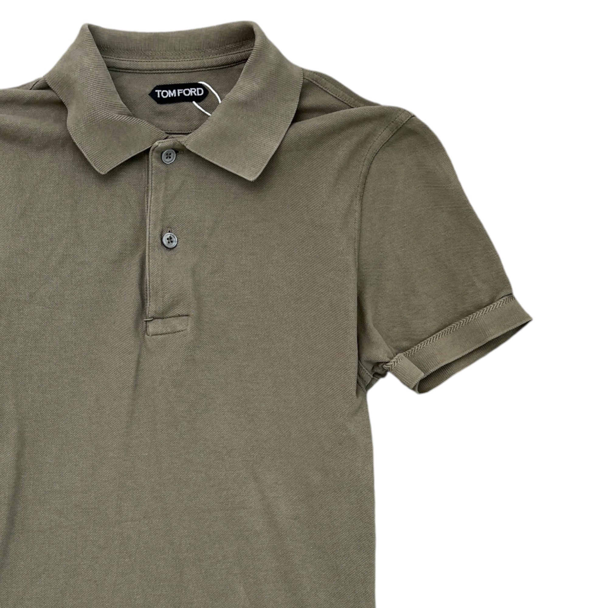 Men's Embroidered Logo Polo Shirt Khaki Size IT 46 / UK S