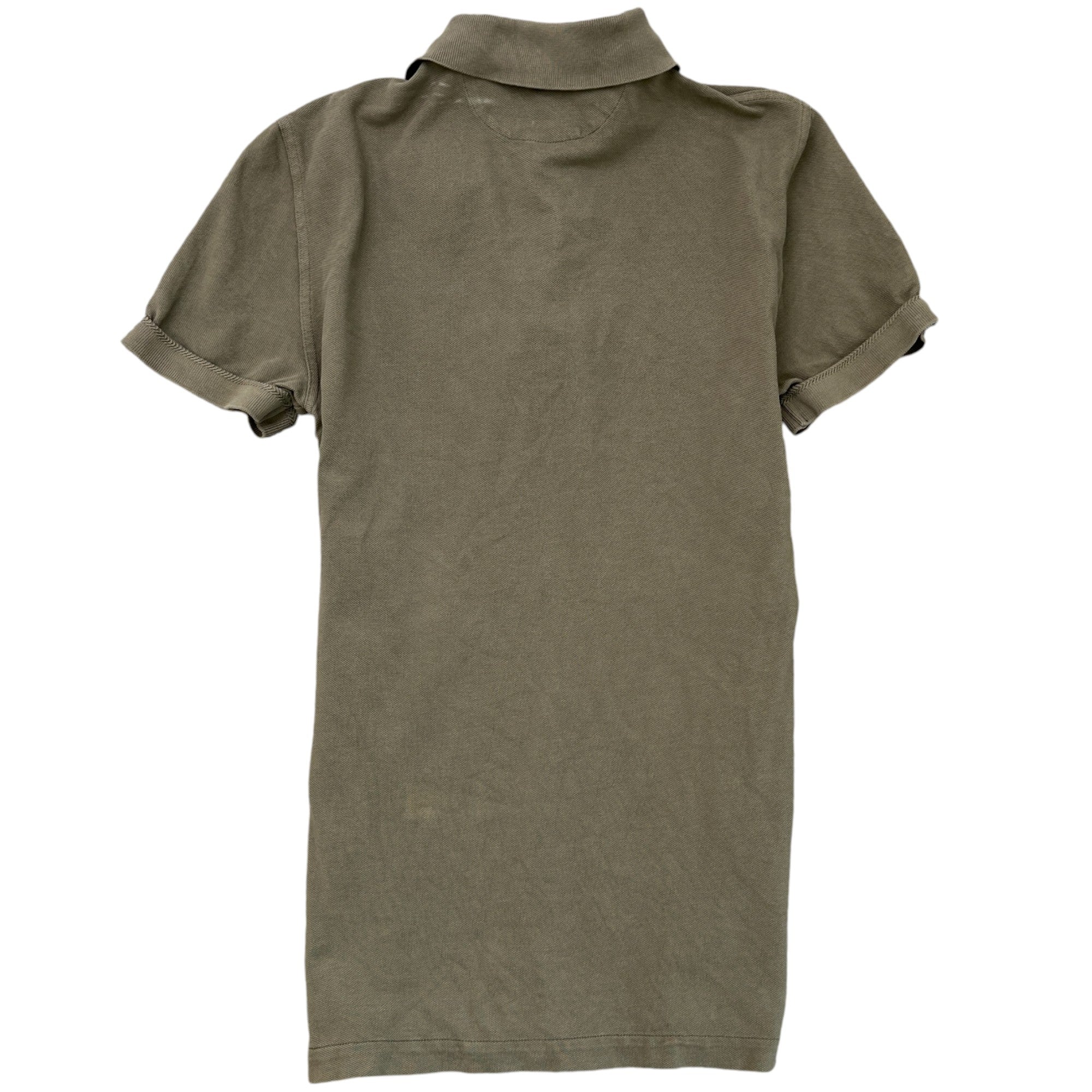 Men's Embroidered Logo Polo Shirt Khaki Size IT 46 / UK S