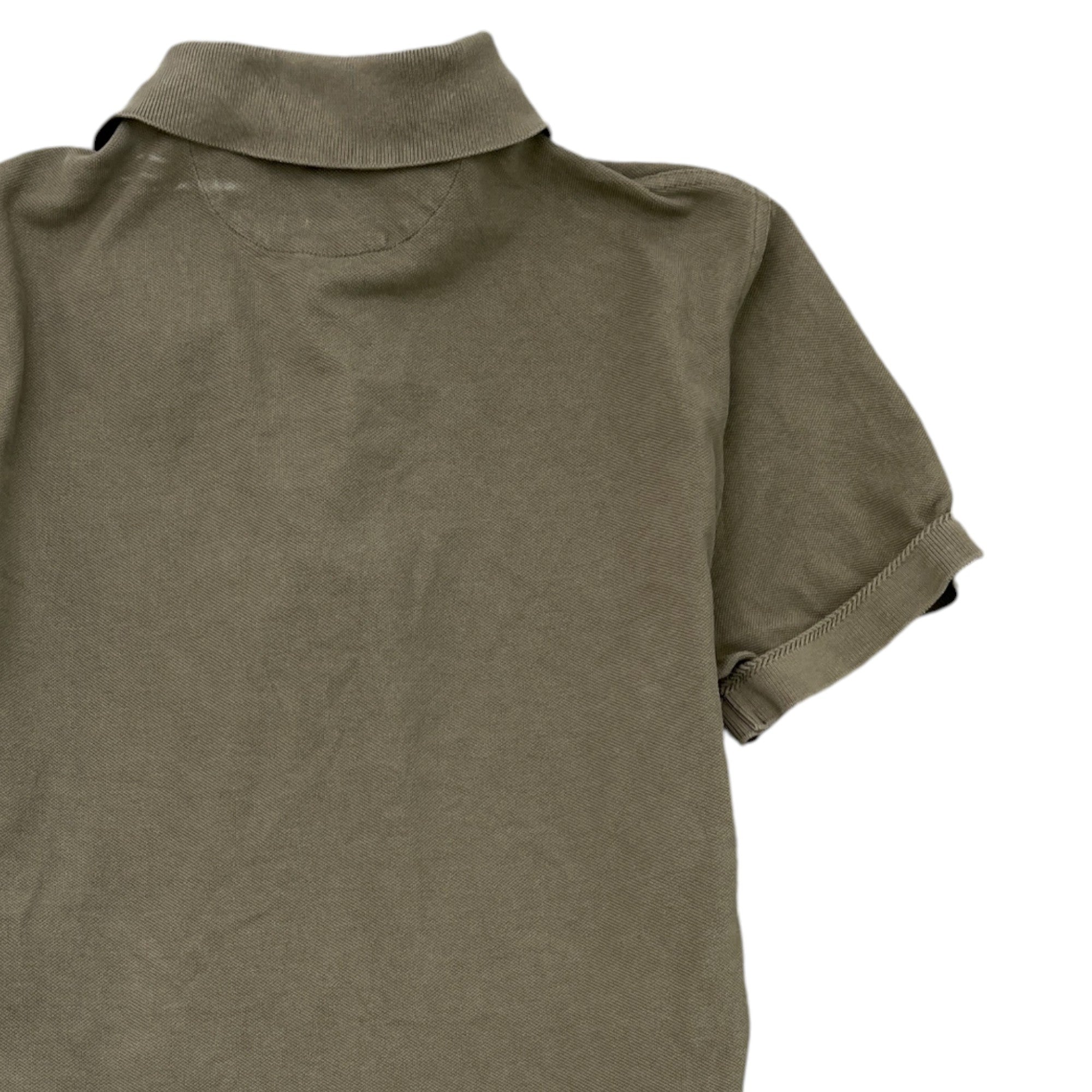 Men's Embroidered Logo Polo Shirt Khaki Size IT 46 / UK S