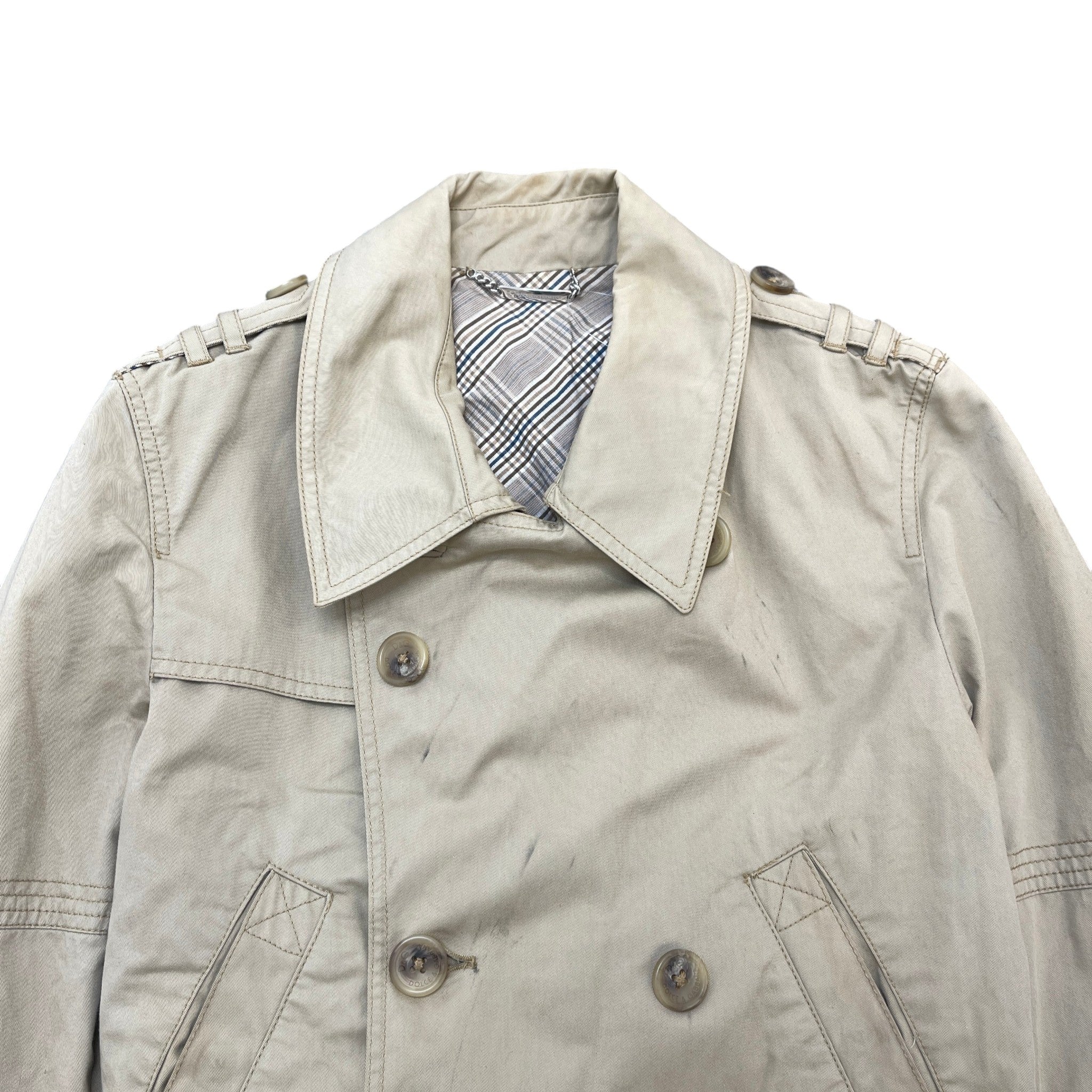 Women's Trench Coat Jacket Beige Size 44 / UK 12